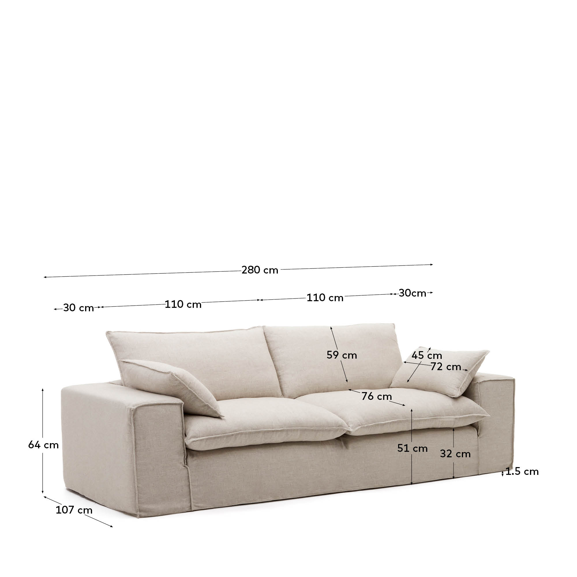 KAVE HOME Beistelltisch VIVIENNE
