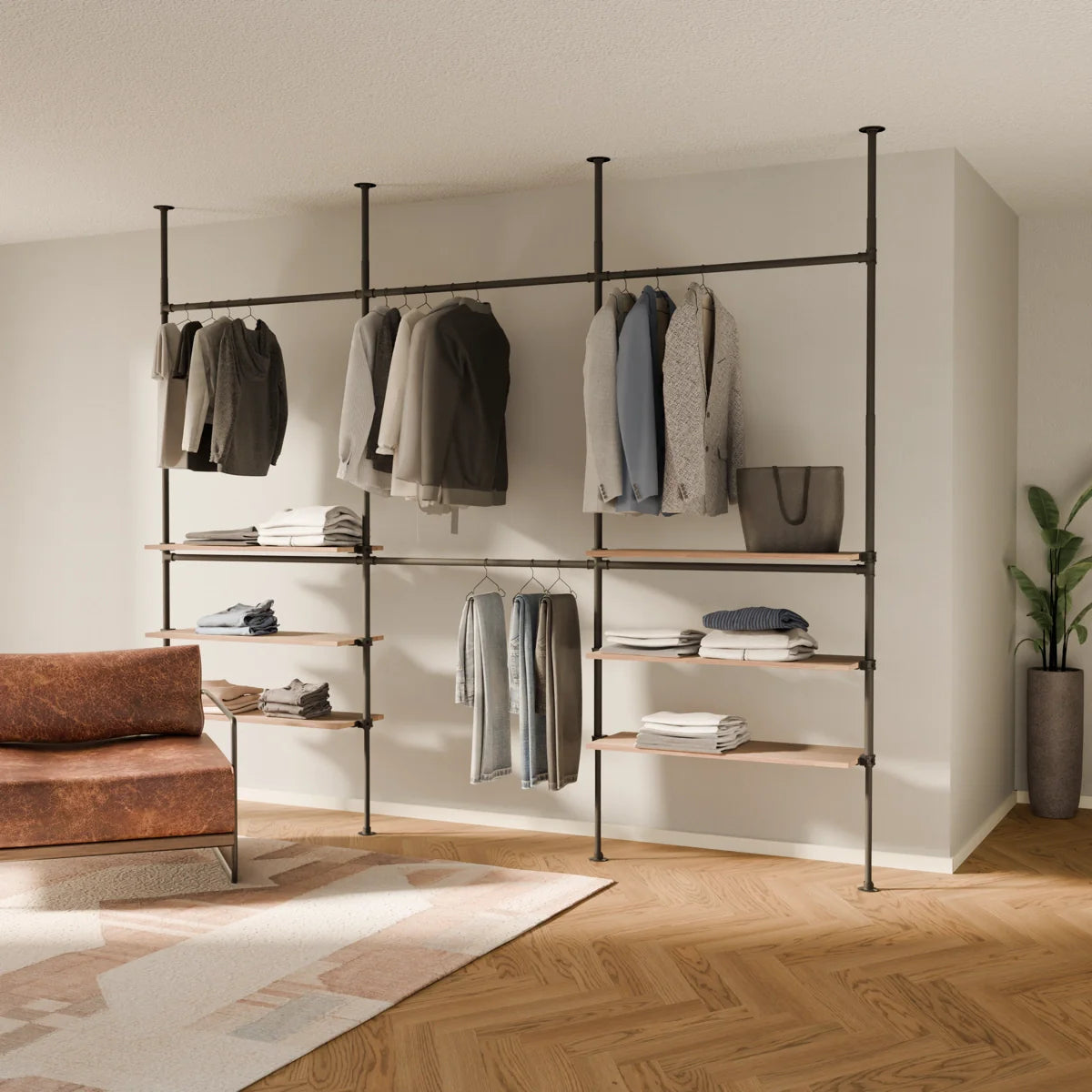 PAMO DESIGN Teleskopkleiderstangensystem LOFT 3 OAK