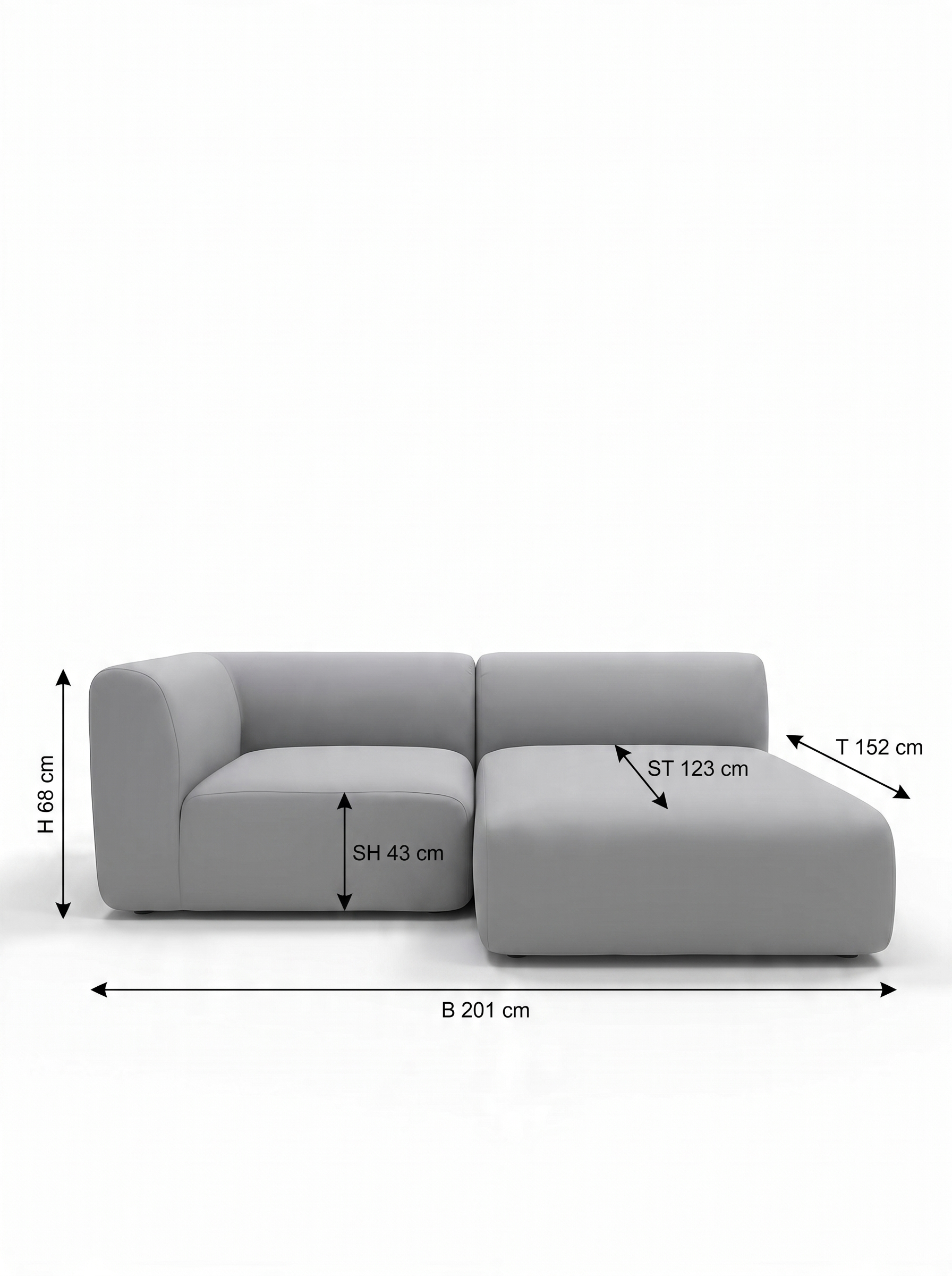 Faee Canapé d’angle modulaire ELIN