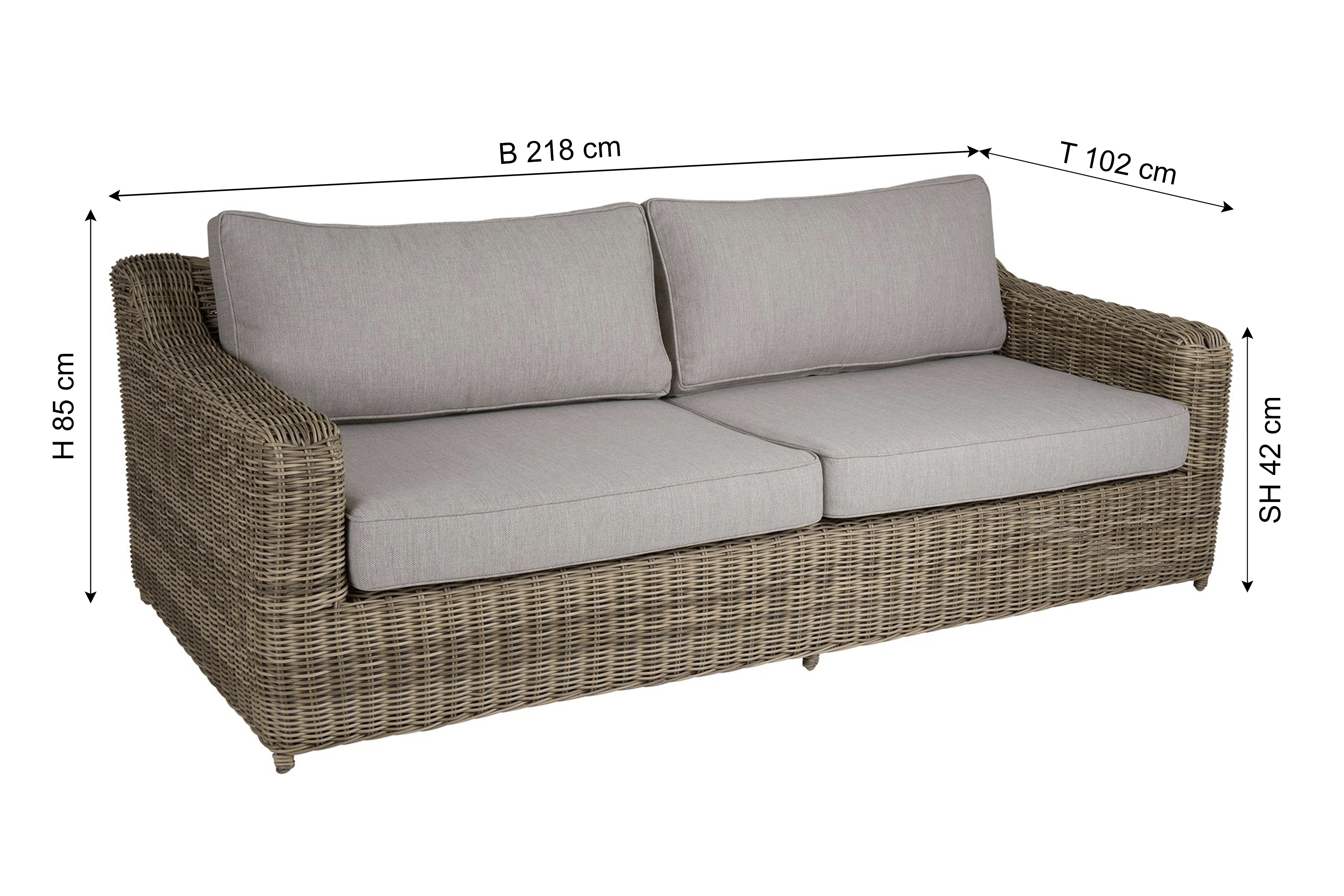 BRAFAB Gartensofa GLENDON