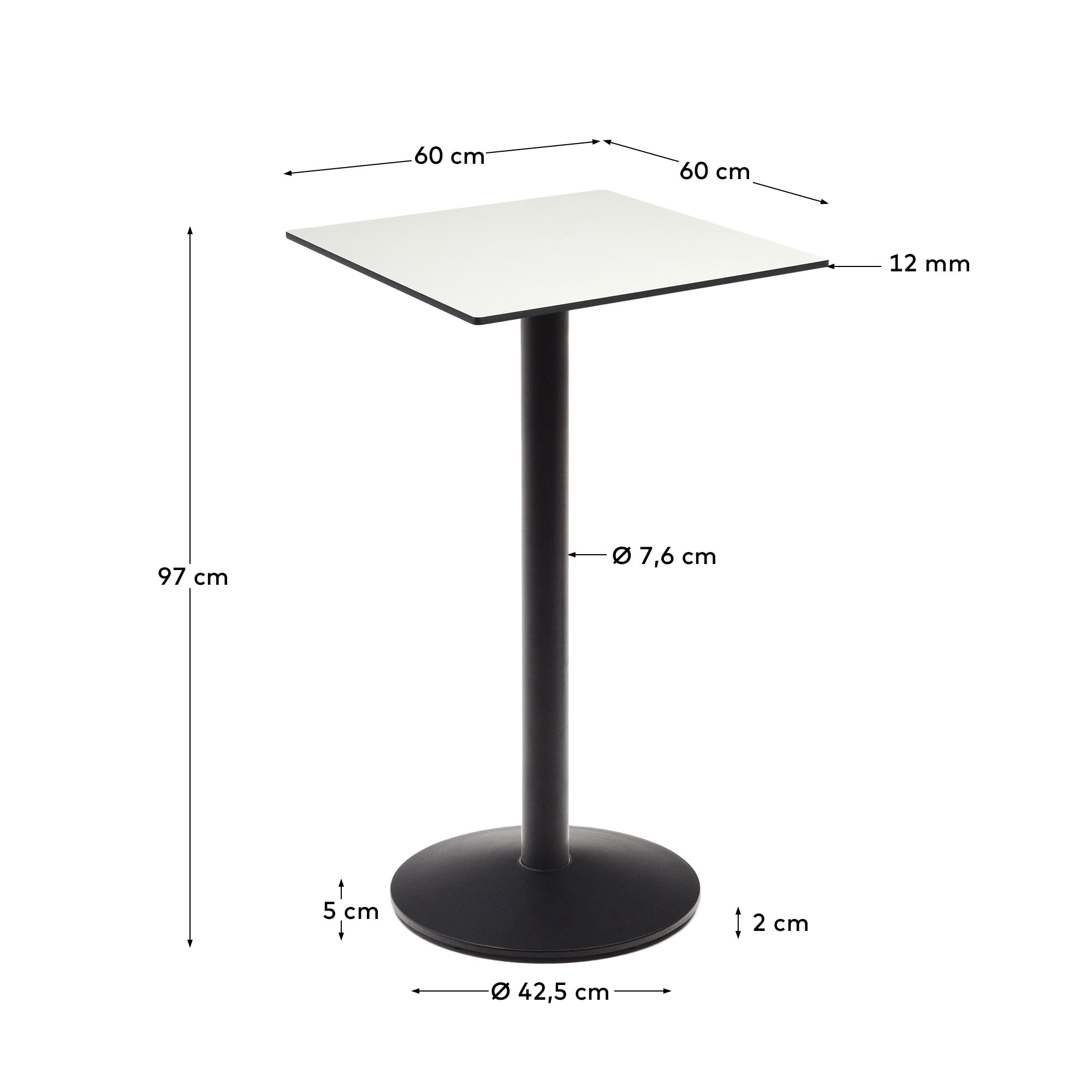 KAVE HOME Stehtisch Outdoor ESILDA