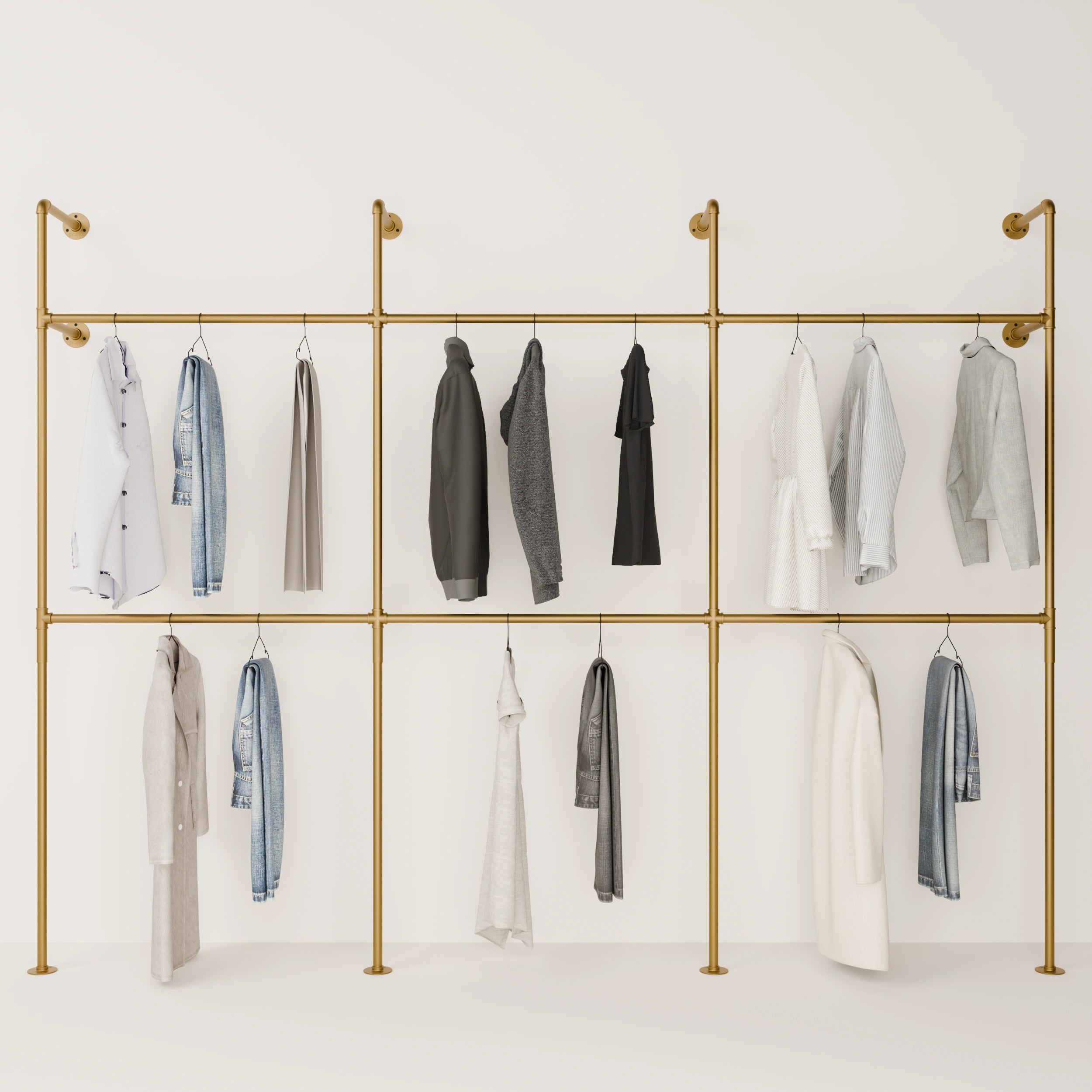 PAMO DESIGN Système de tringles à vêtements KIM DOUBLE 3