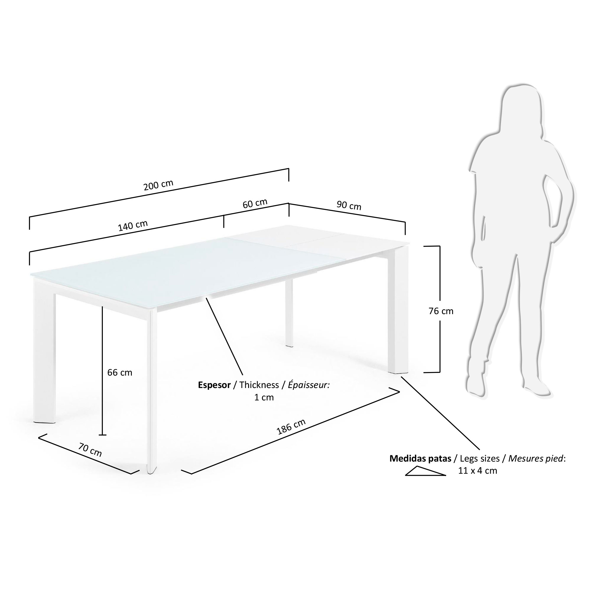 KAVE HOME Esstisch AXIS KAVE HOME Ausziehtisch AXIS