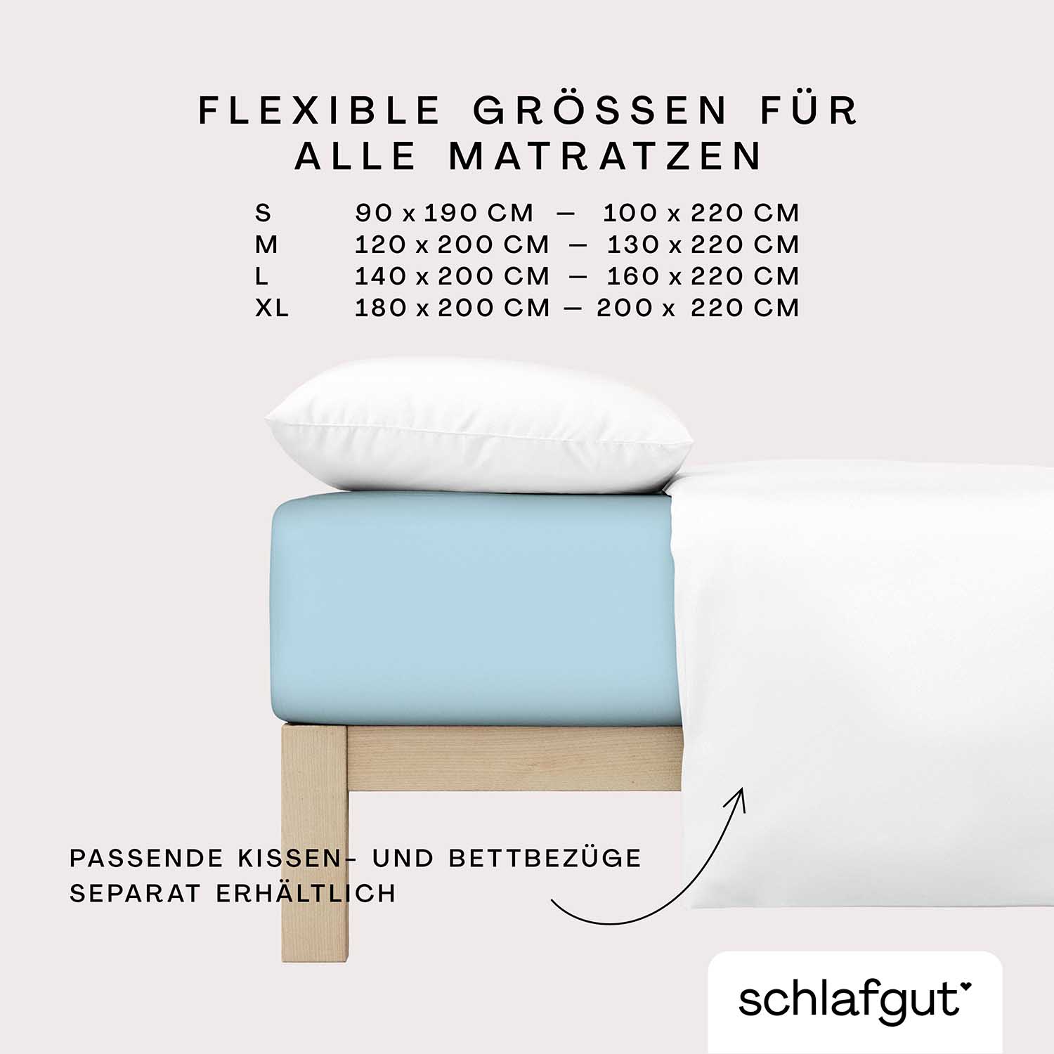 SCHLAFGUT fitted sheet PURE