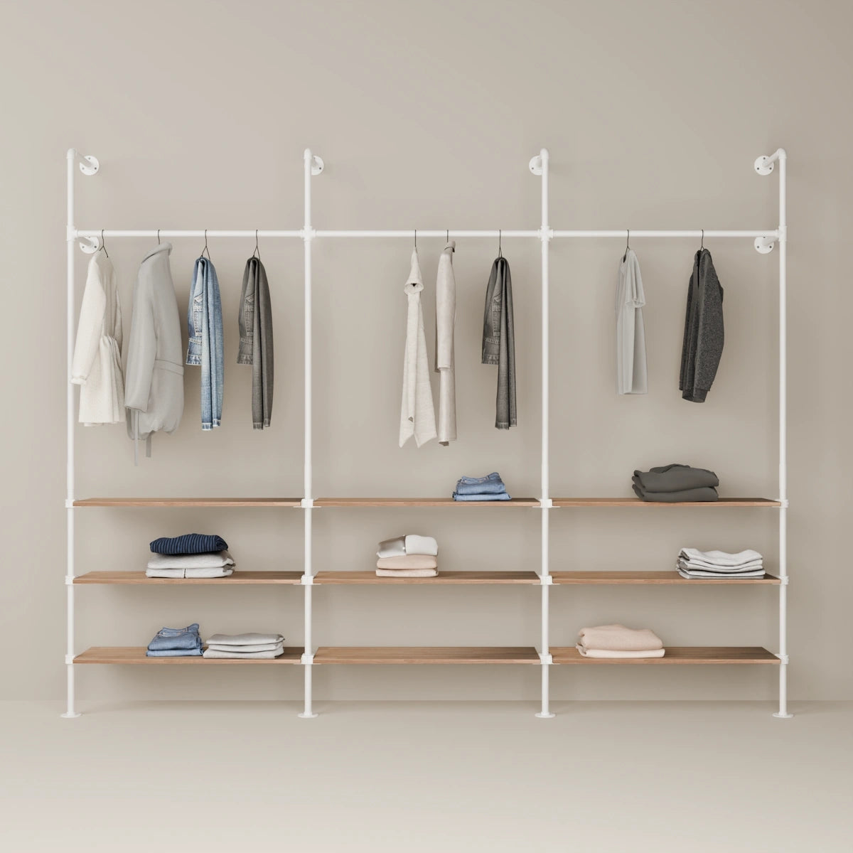 PAMO Kleiderstangensystem KIM 3 OAK