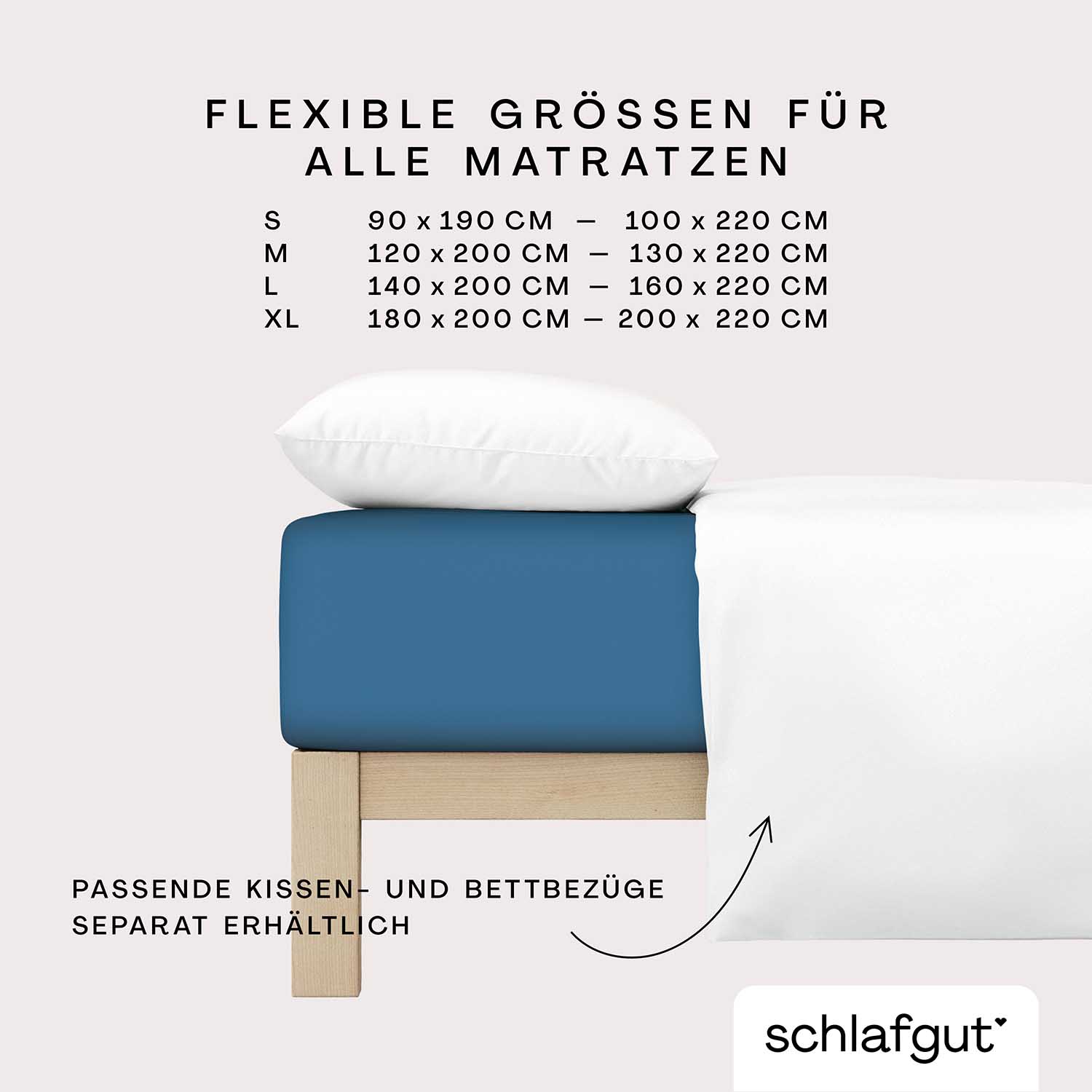 SCHLAFGUT Spannbettlaken PURE