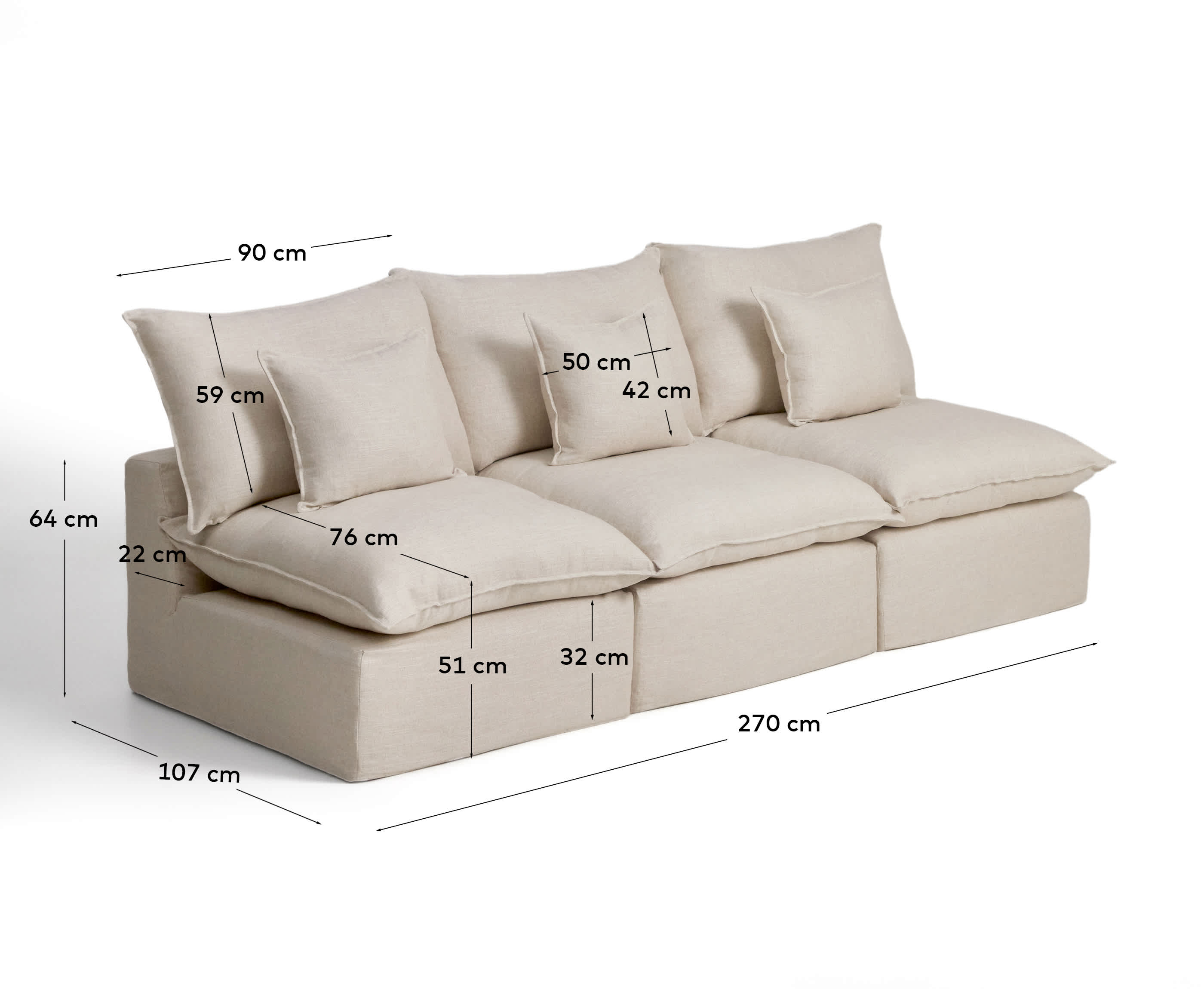 KAVE HOME Sofa ANARELA
