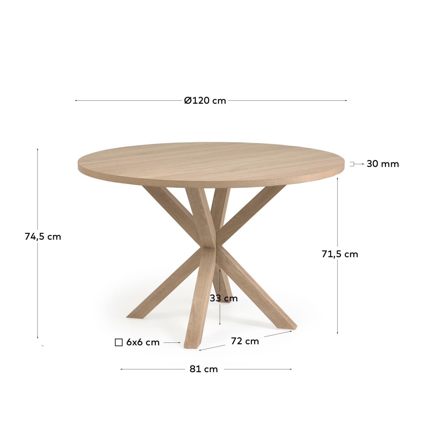 Kave Home Table de salle à manger ARGO