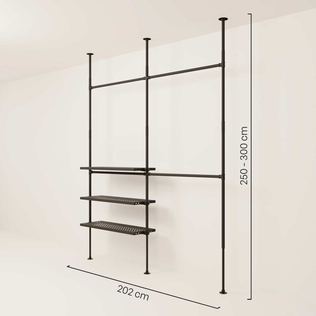 PAMO Kleiderstangensystem LOFT 2 METAL