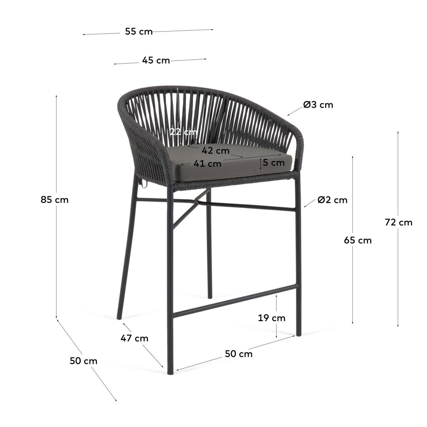 KAVE HOME Barstuhl Outdoor YANET