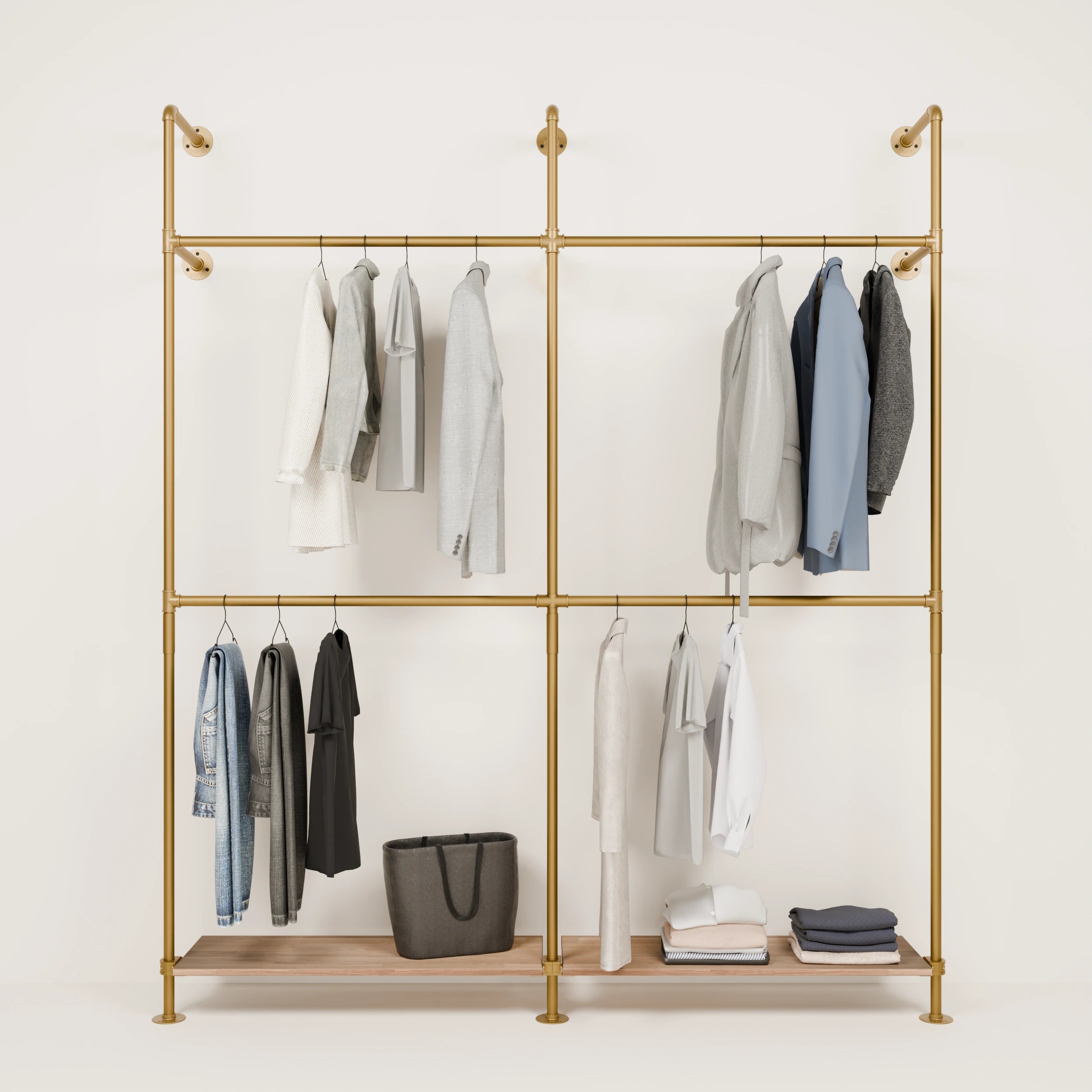 PAMO KIM DOUBLE 2 OAK clothes rail system