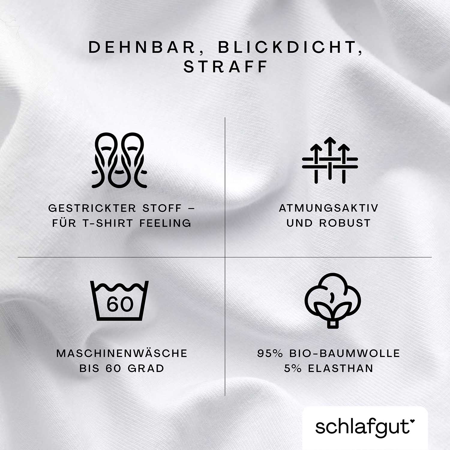 SCHLAFGUT Topper Spannbettlaken PURE SCHLAFGUT Topper Spannbettlaken PURE