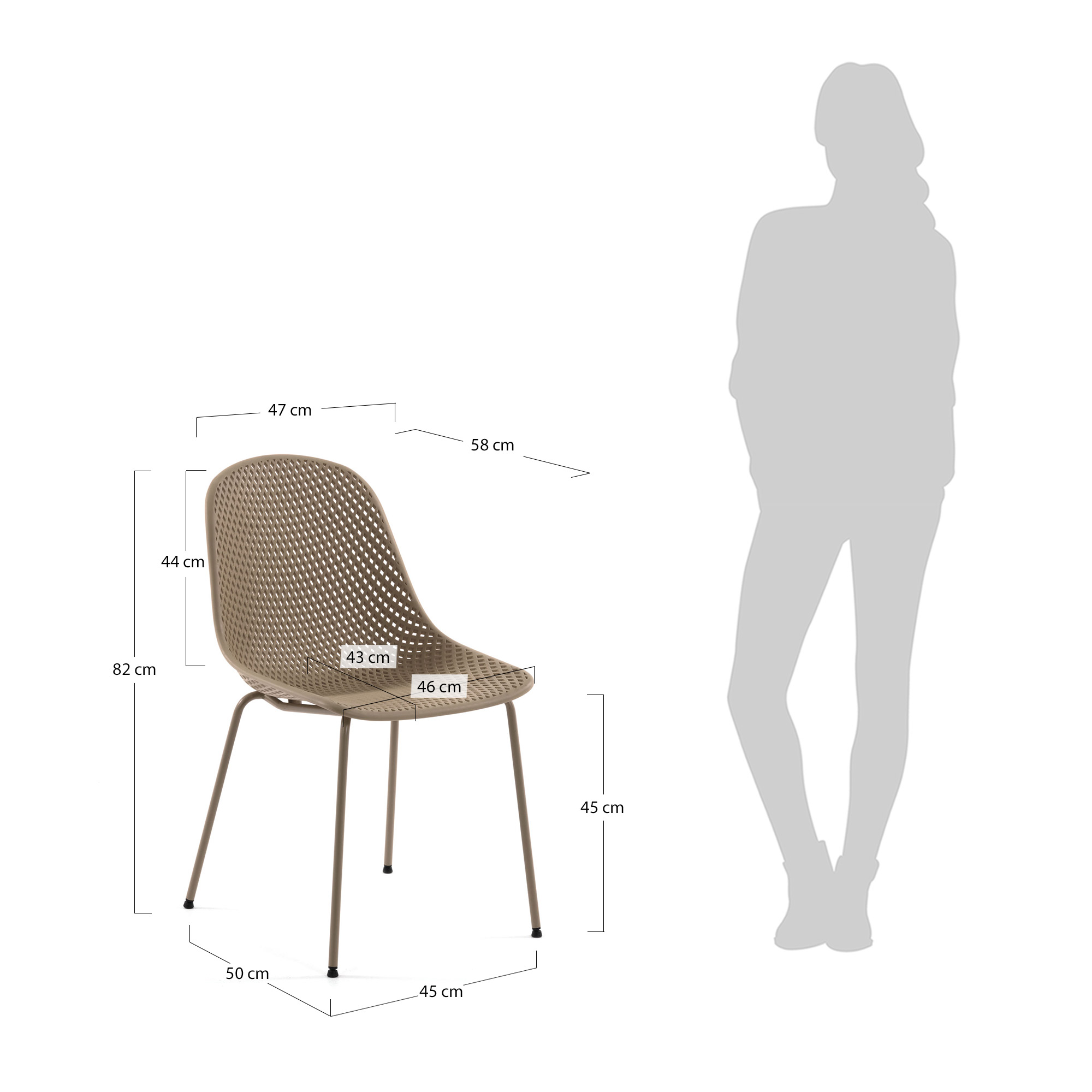 KAVE HOME Chaise de jardin QUINBY