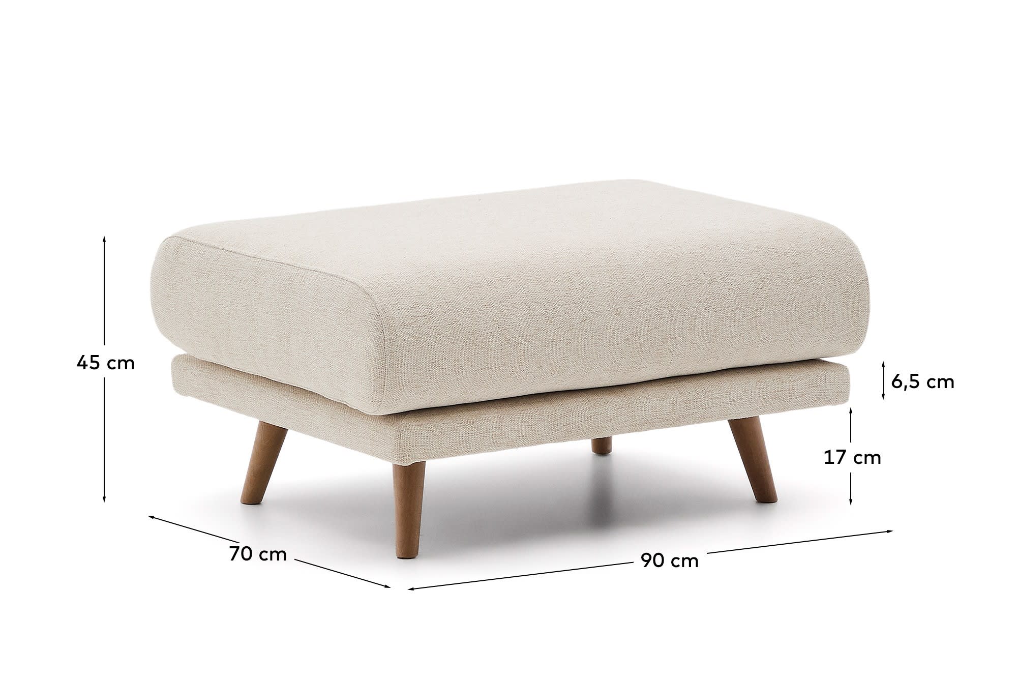 KAVE HOME Fußhocker KARIN