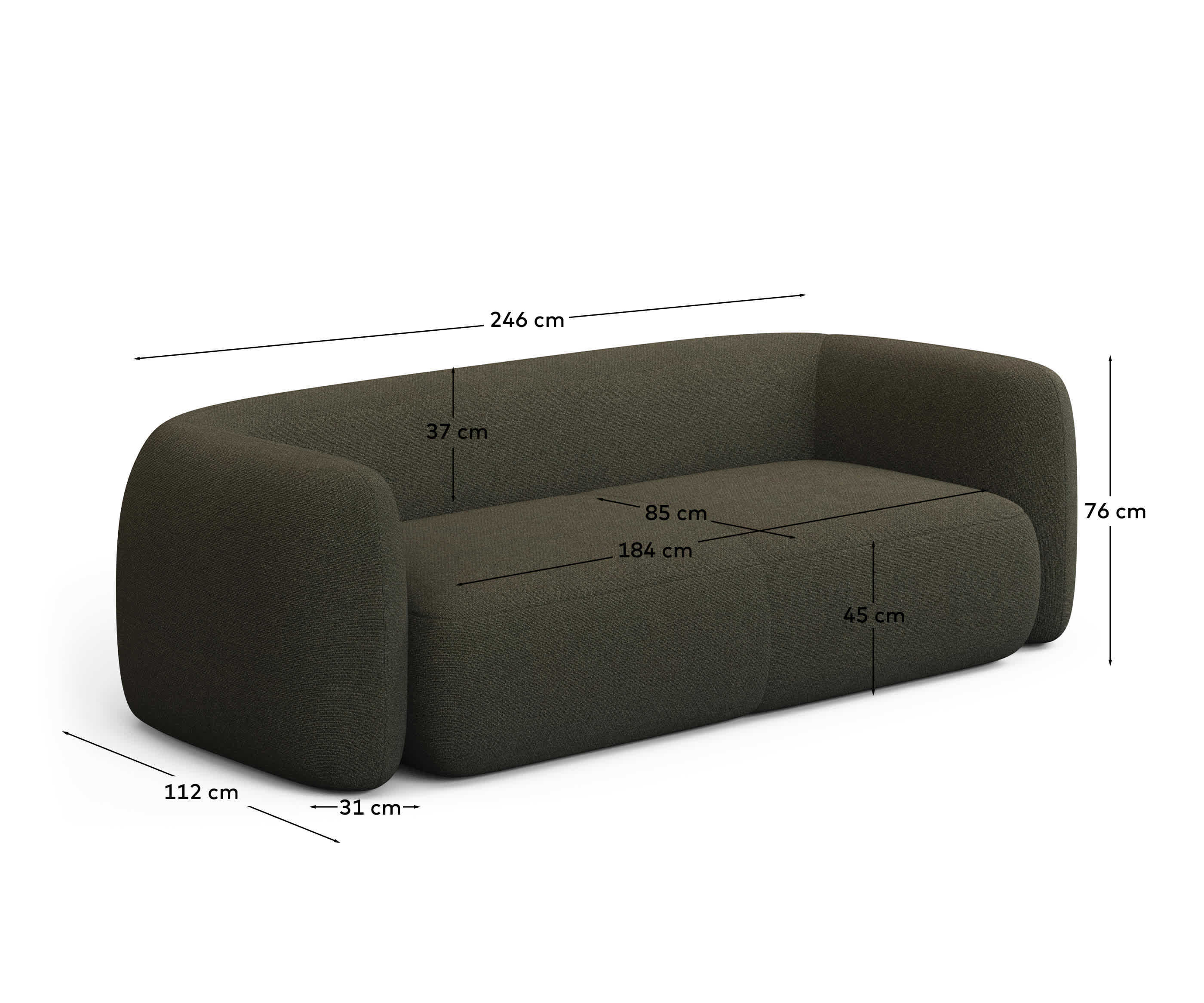 KAVE HOME Sofa MARTINA