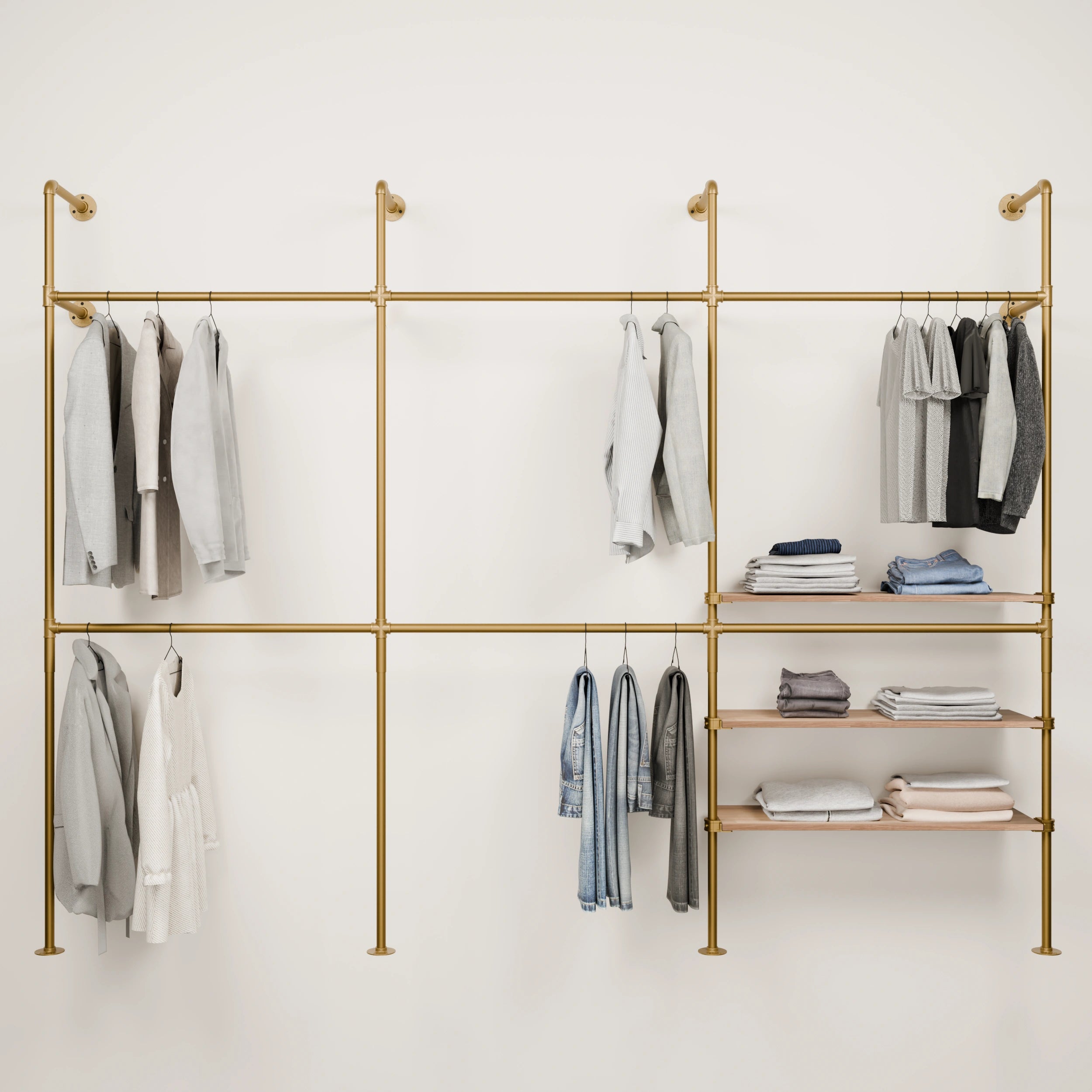 PAMO Kleiderstangensystem KIM DOUBLE 3 OAK