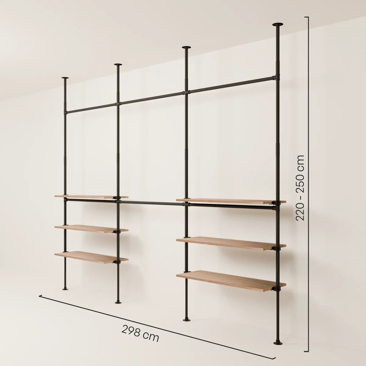 PAMO DESIGN Teleskopkleiderstangensystem LOFT 3 OAK