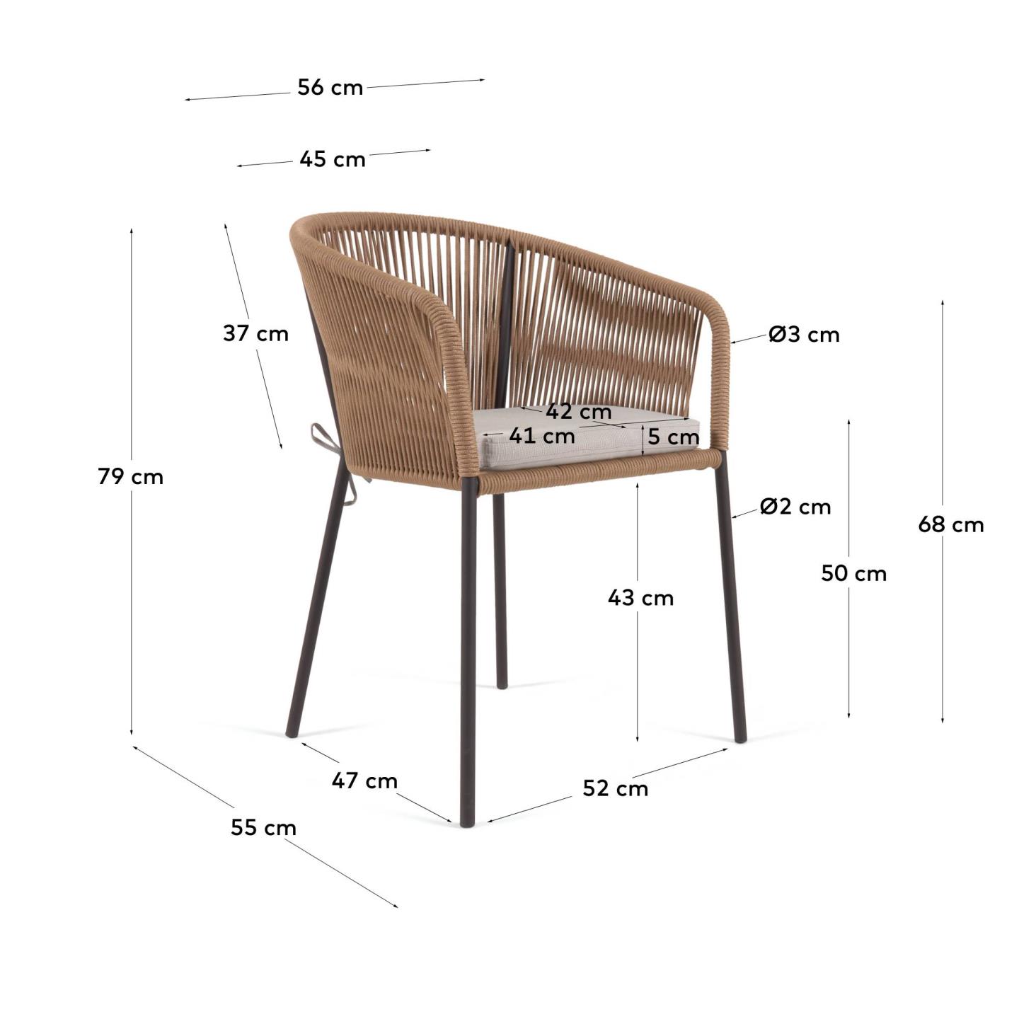 KAVE HOME Gartenstuhl YANET KAVE HOME Gartenstuhl YANET