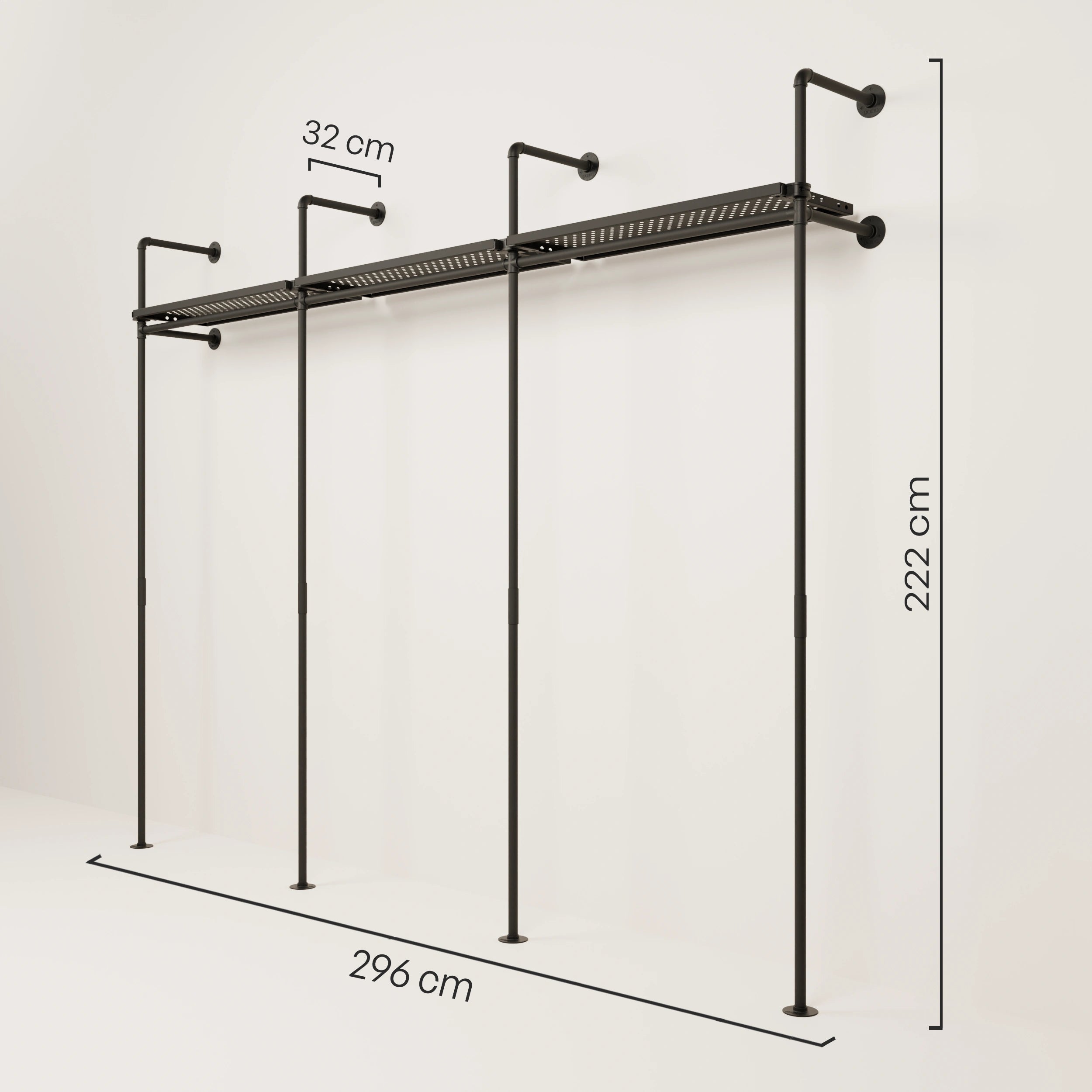 PAMO Kleiderstangensystem KIM 3 METAL