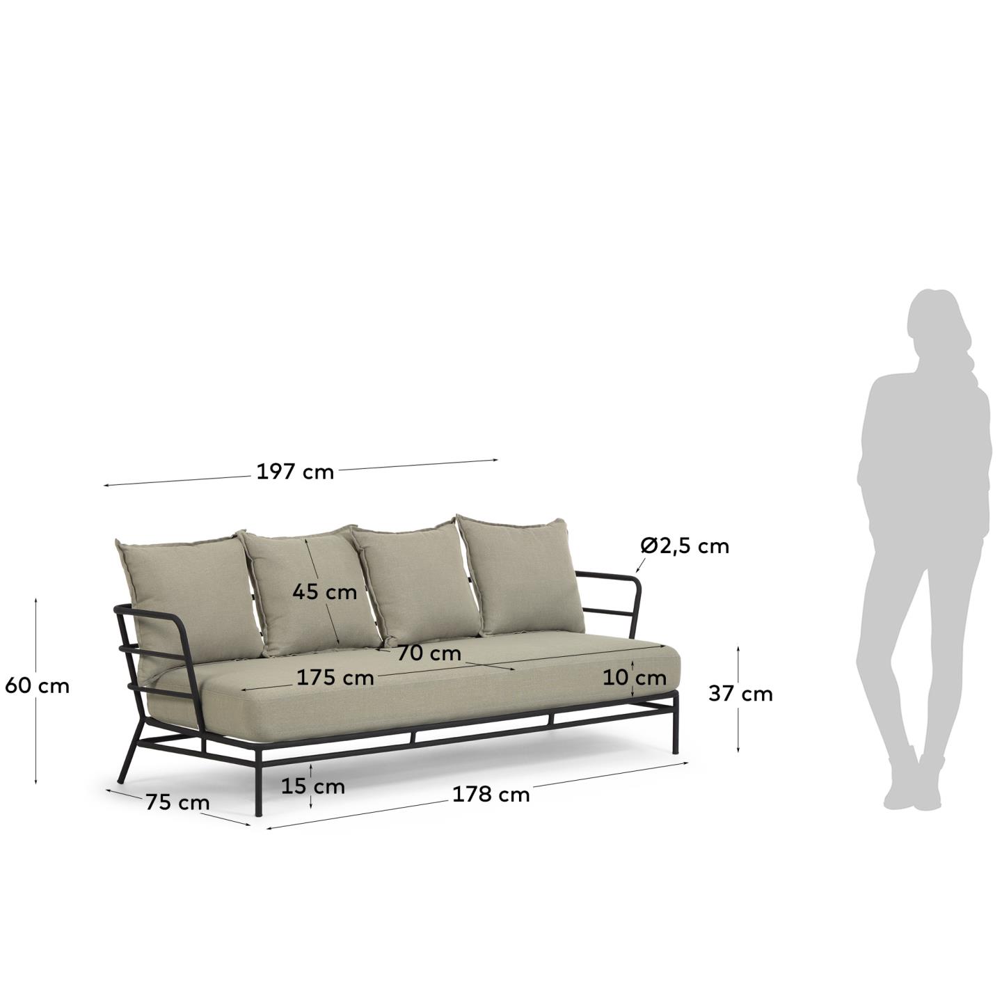 KAVE HOME Gartensofa MARELUZ