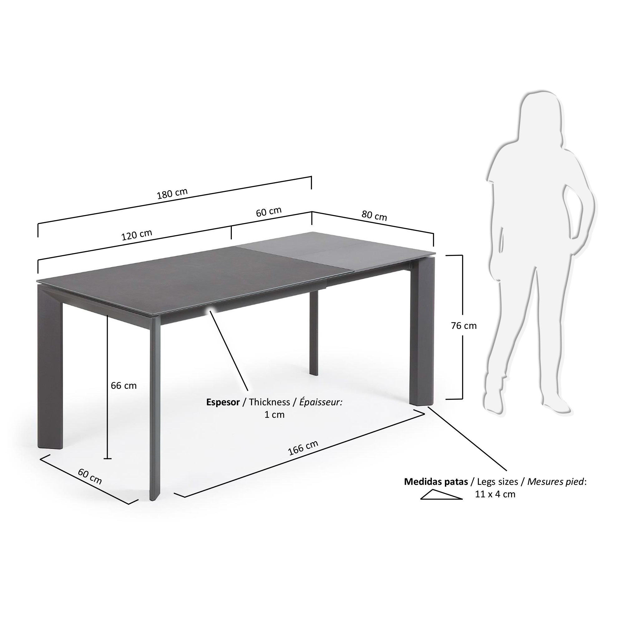 KAVE HOME Esstisch AXIS KAVE HOME Ausziehtisch AXIS
