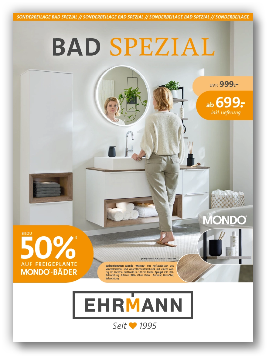 Brochure insert bathroom special