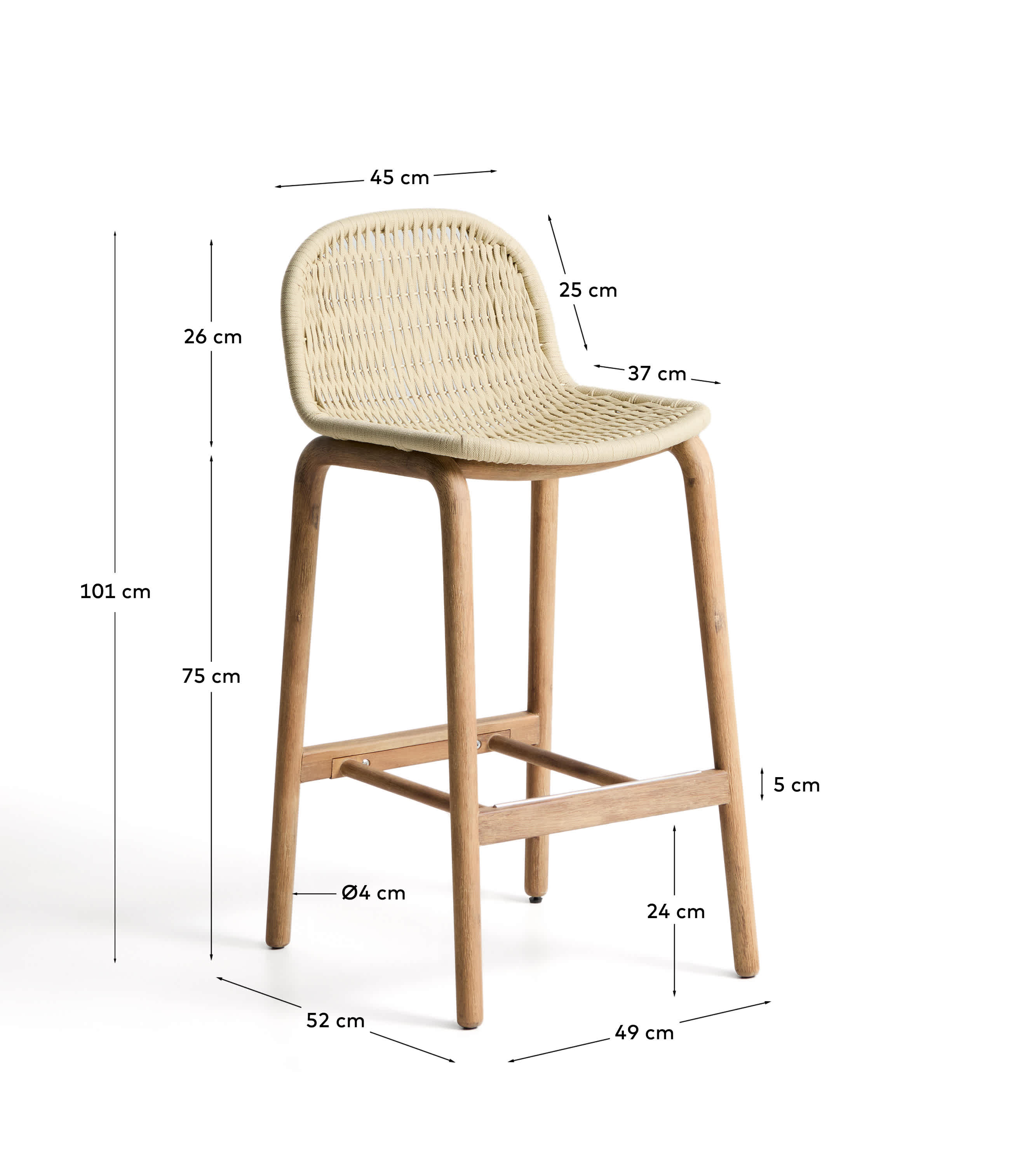 KAVE HOME Barstuhl Outdoor ALIPA