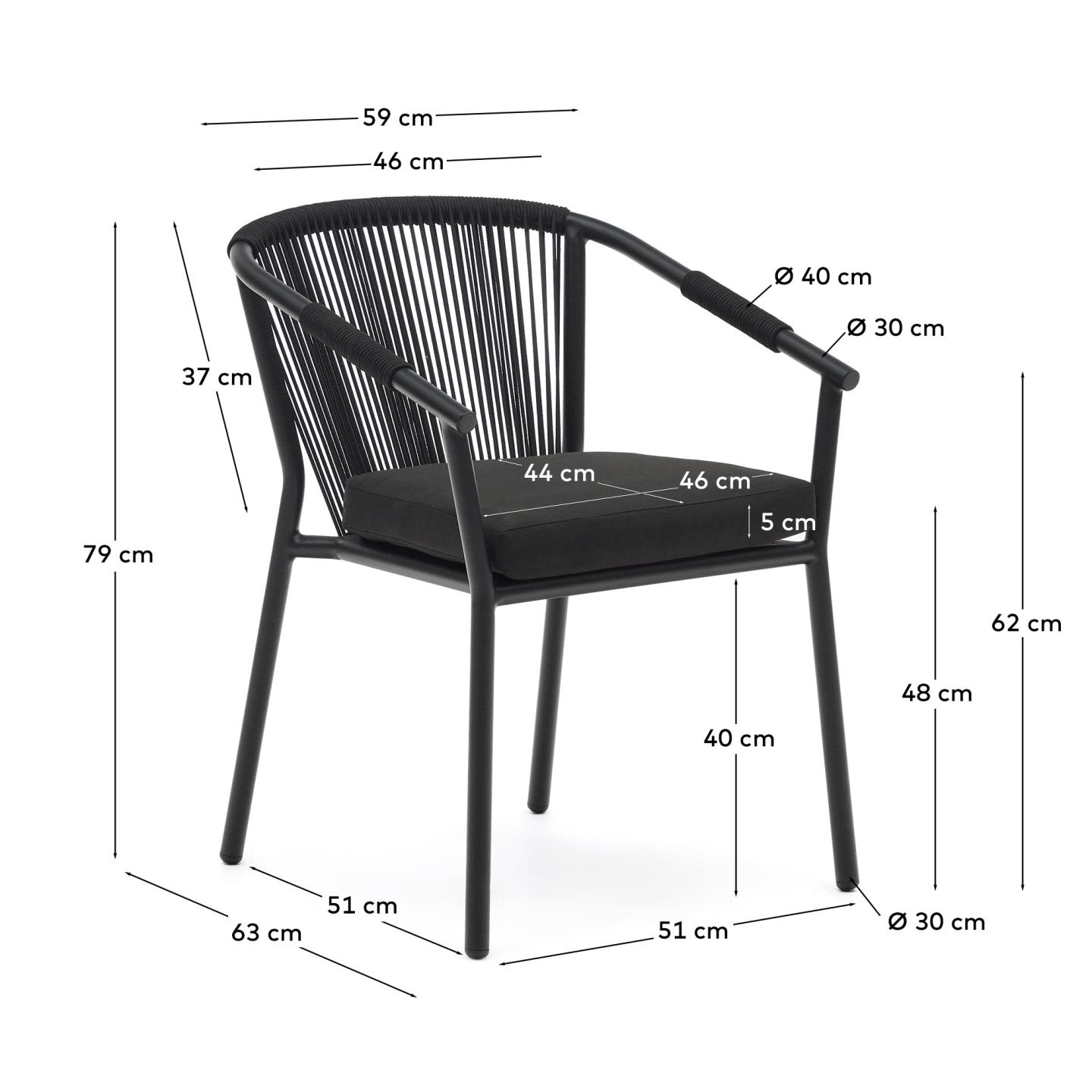KAVE HOME Gartenstuhl XELIDA KAVE HOME Gartenstuhl XELIDA