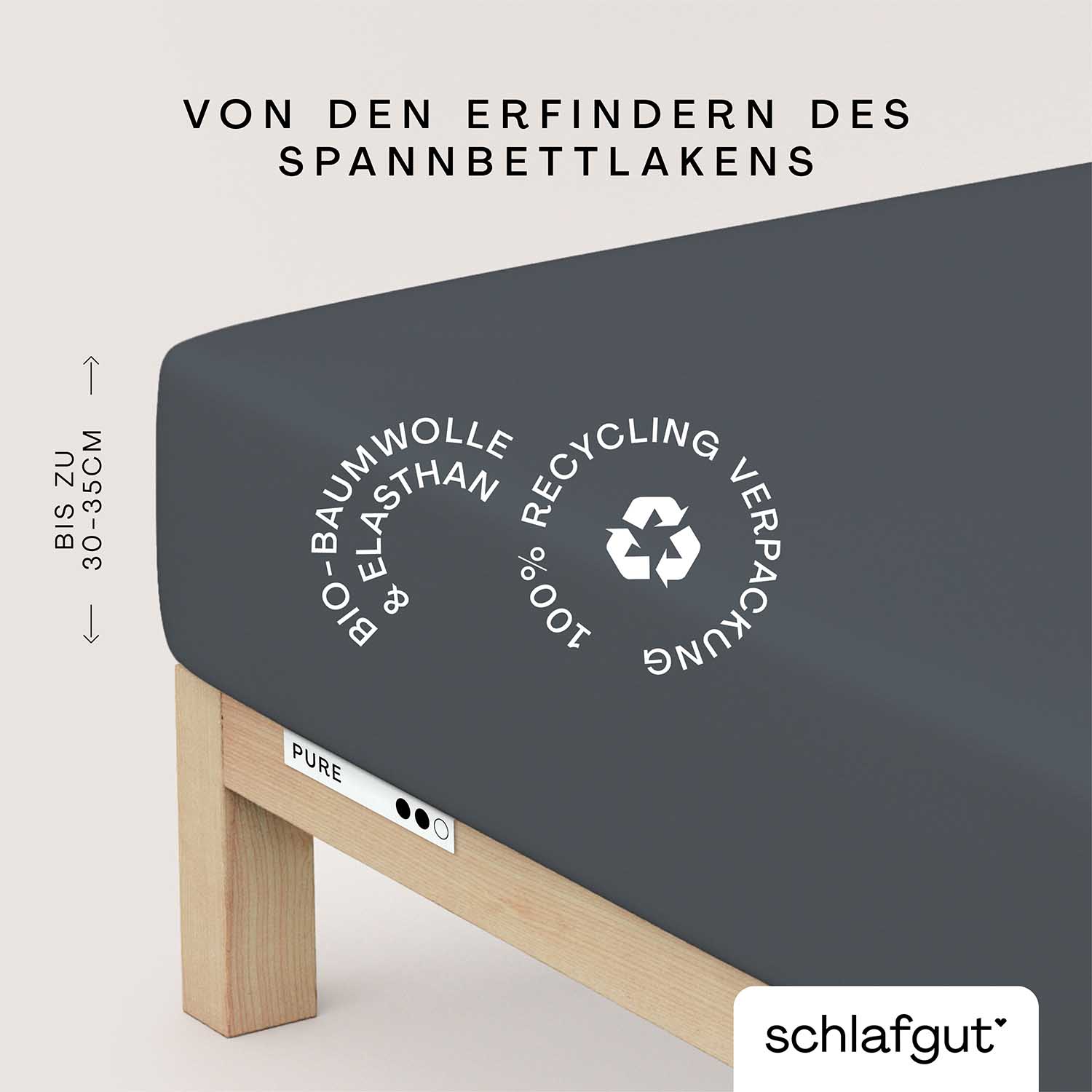 SCHLAFGUT Boxspring-Spannbettlaken PURE