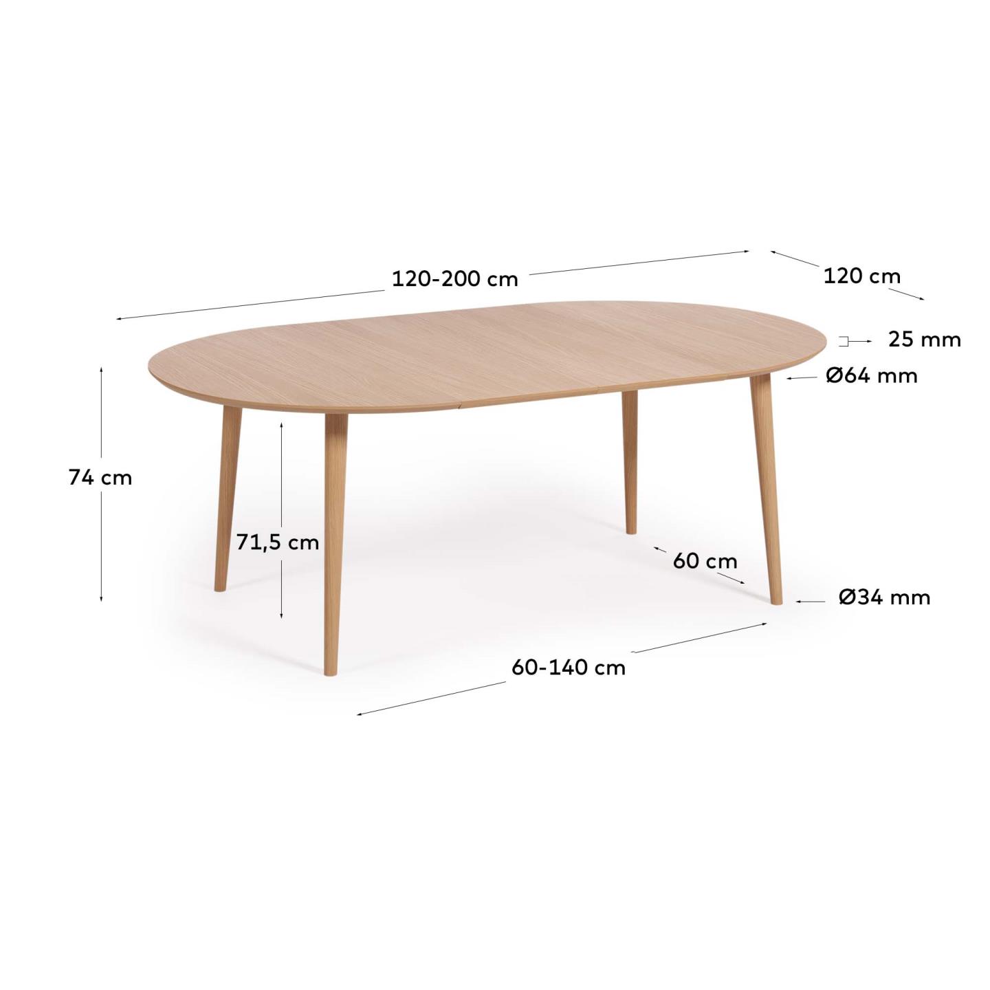 KAVE HOME Esstisch OQUI KAVE HOME Ausziehtisch OQUI