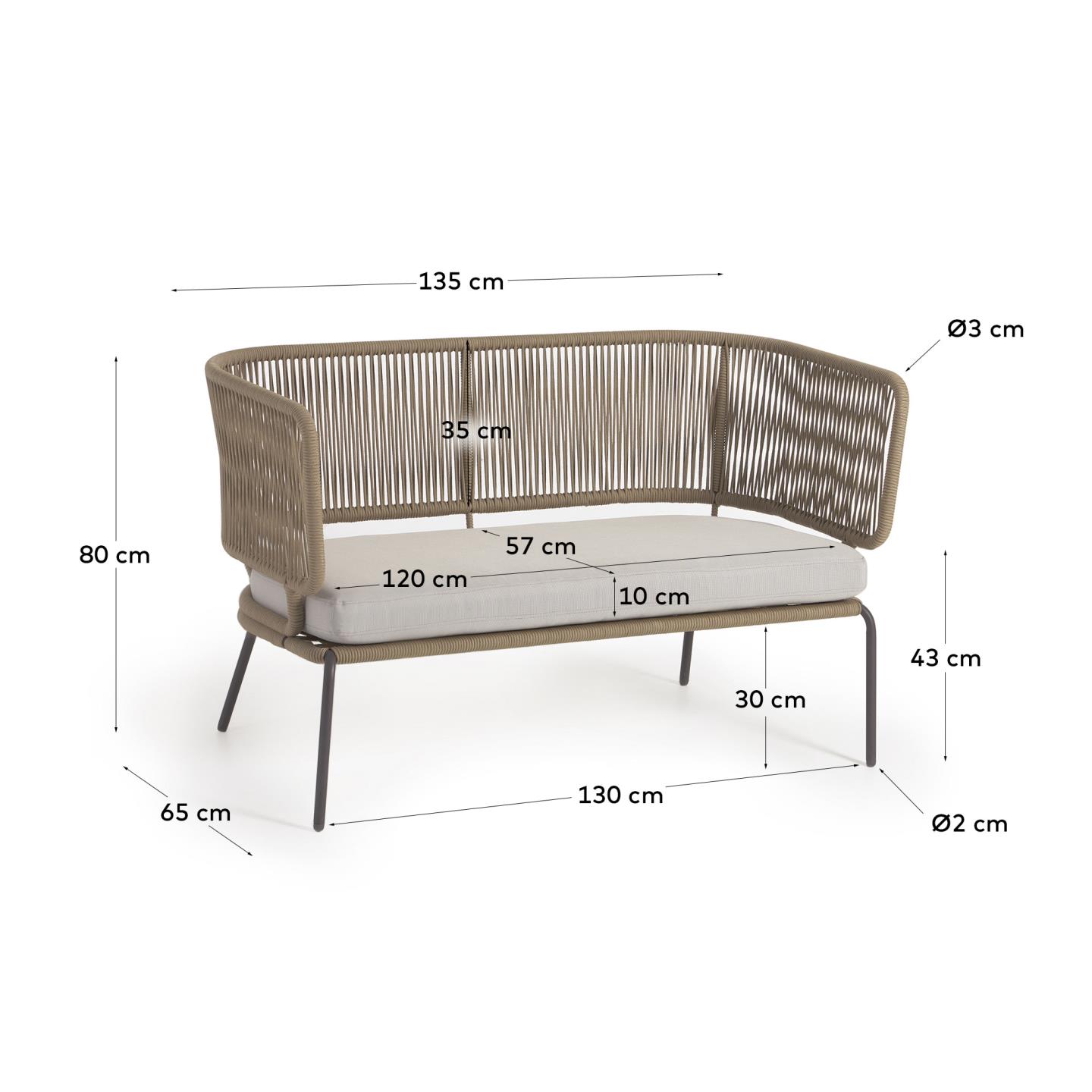 Canapé de jardin NADIN de Kave Home