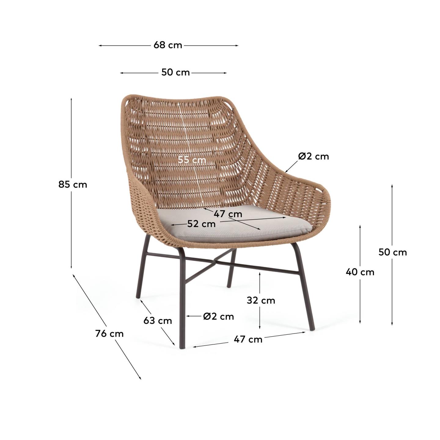 KAVE HOME Gartensessel ABELI