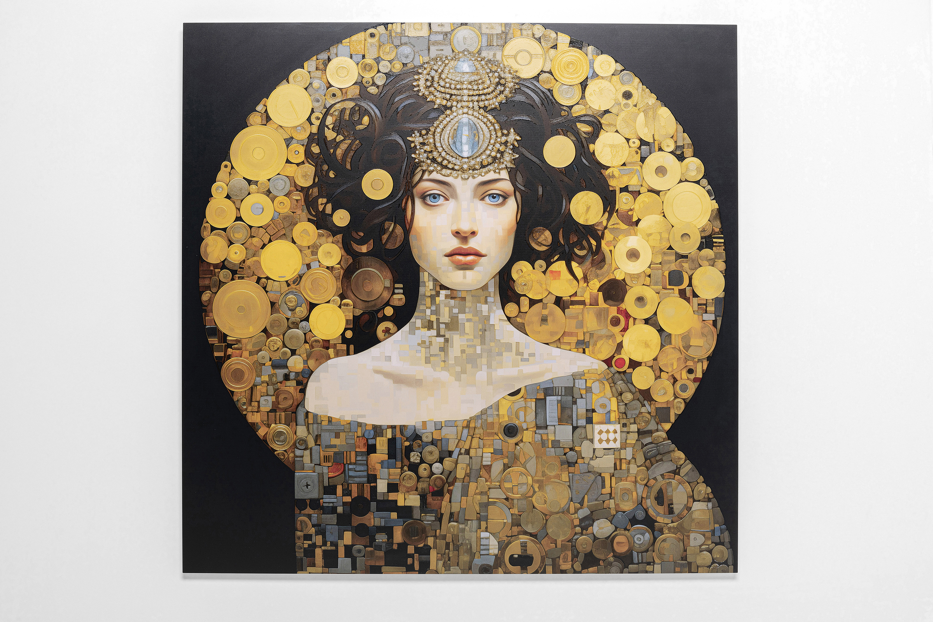 KARE Glasbild ART NOUVEAU LADY 3D