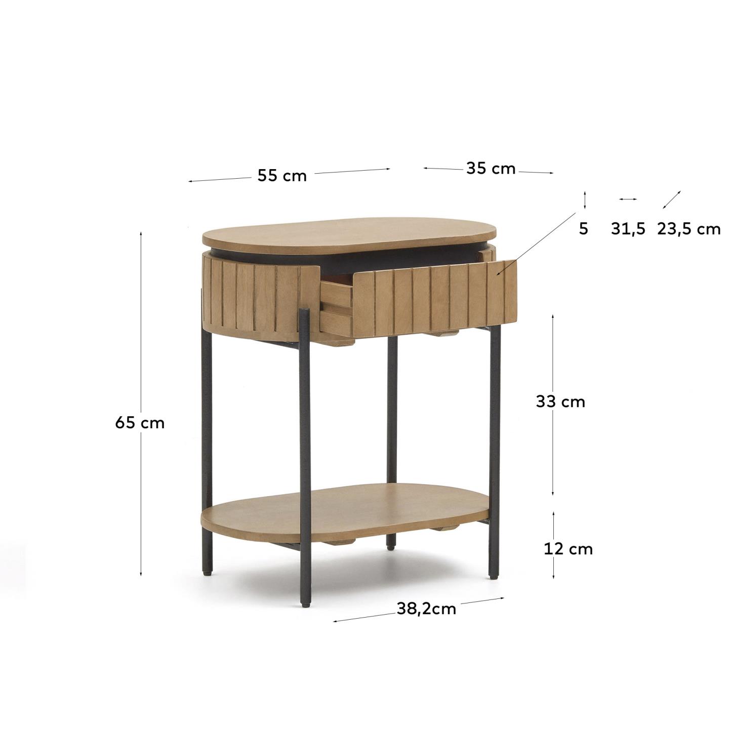 KAVE HOME LICIA bedside table KAVE HOME Nachttisch LICIA