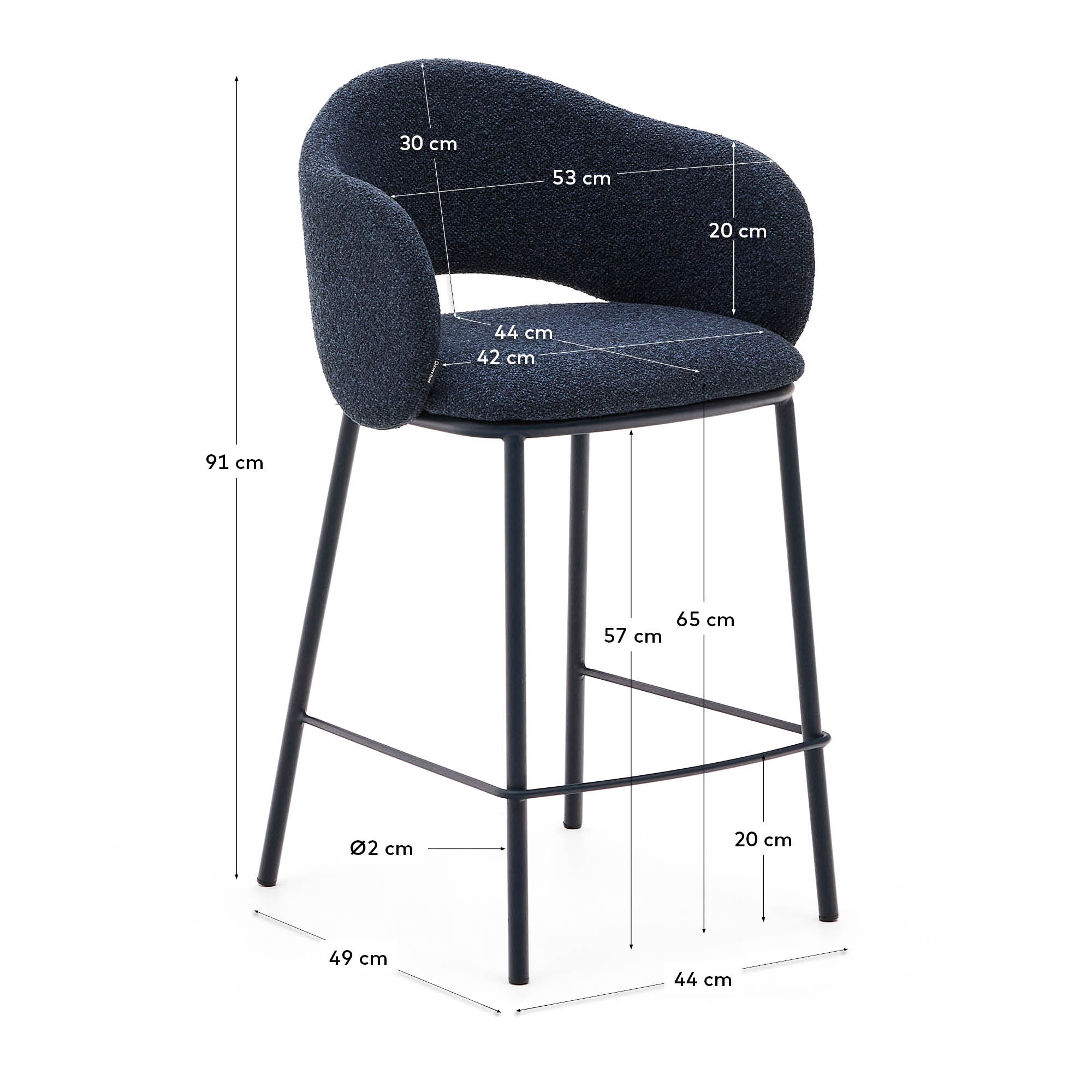 Kave Home Tabouret de bar MAINA