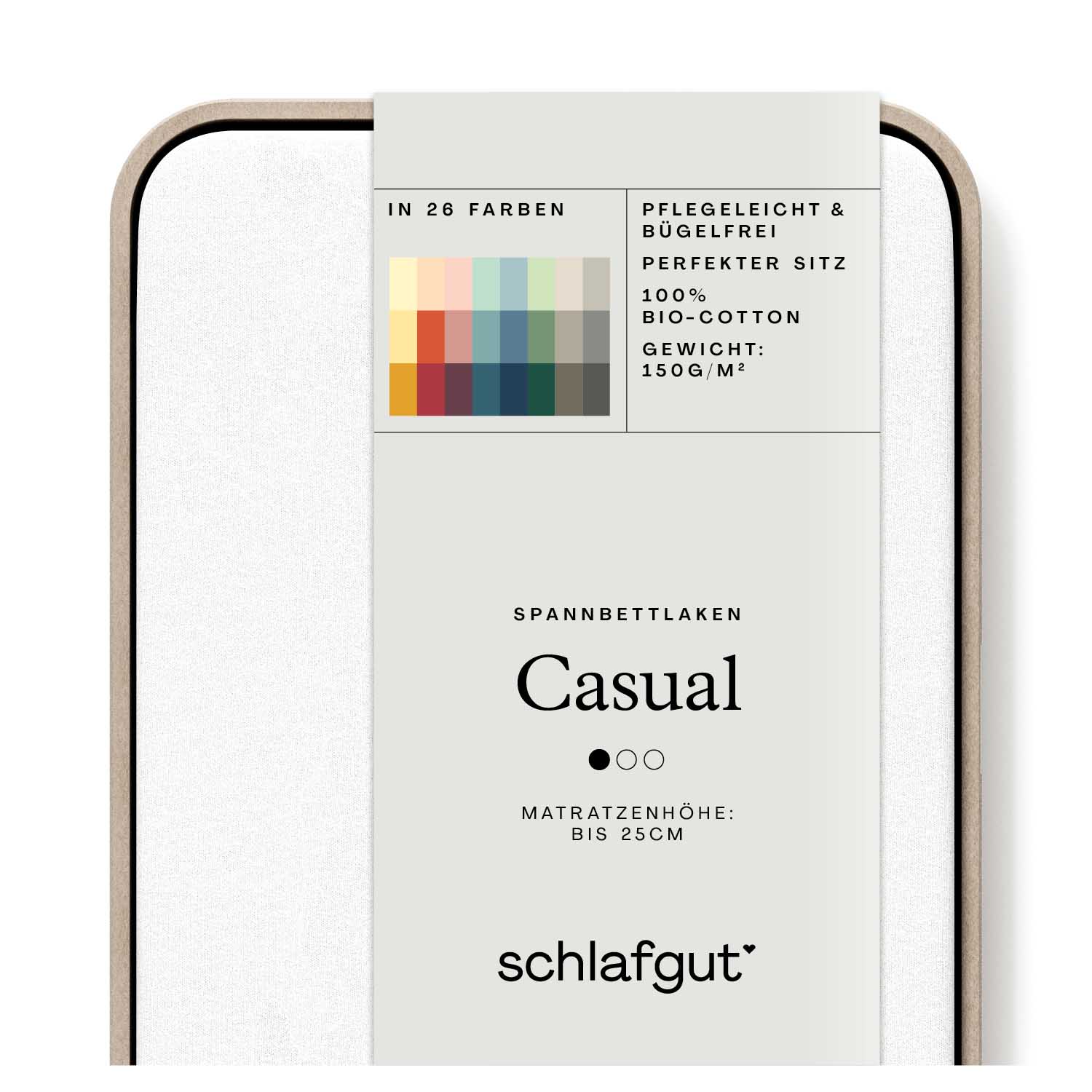 SCHLAFGUT fitted sheet CASUAL