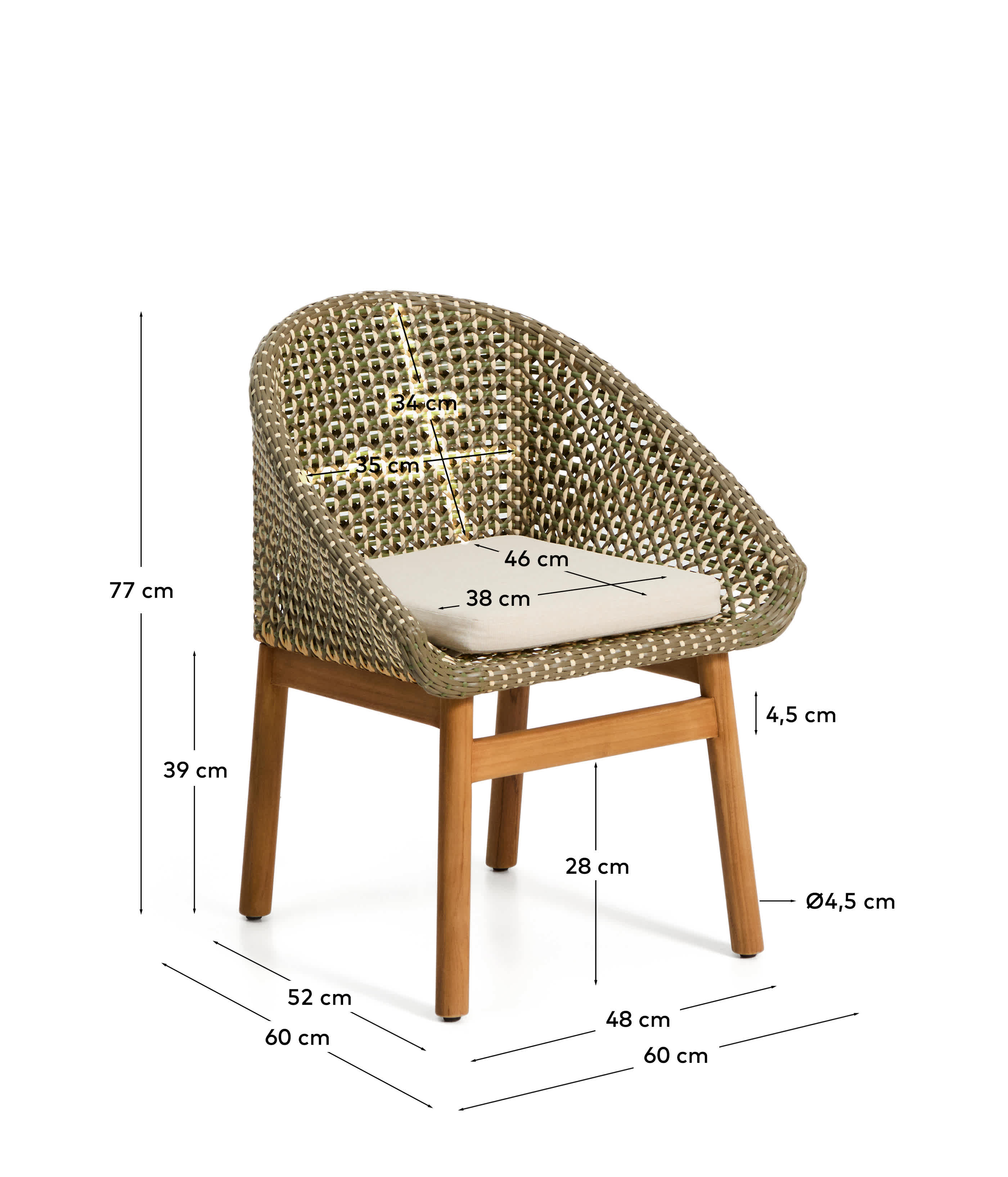 KAVE HOME Gartenstuhl OLBIA