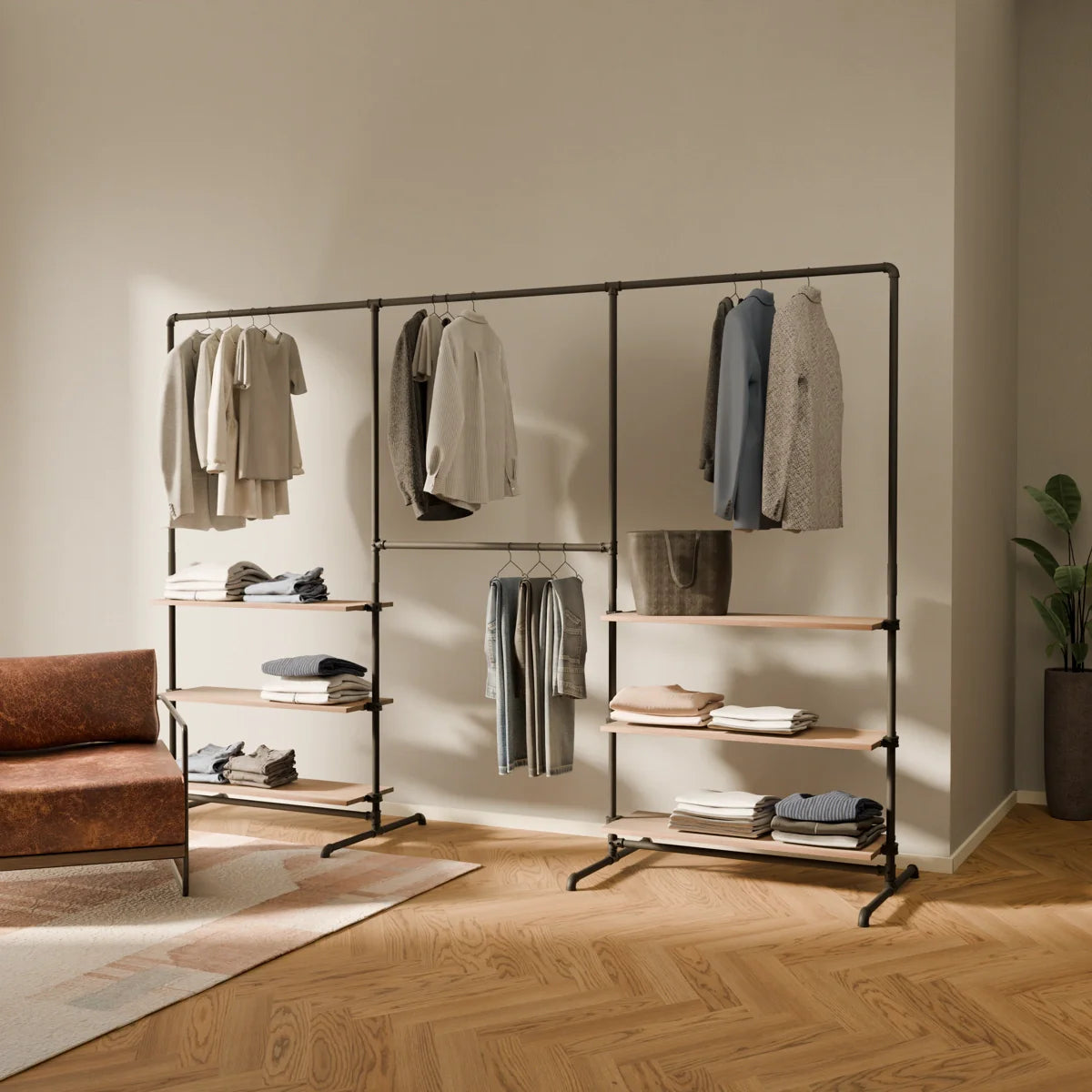 PAMO DESIGN Kleiderständer LAS 3 OAK