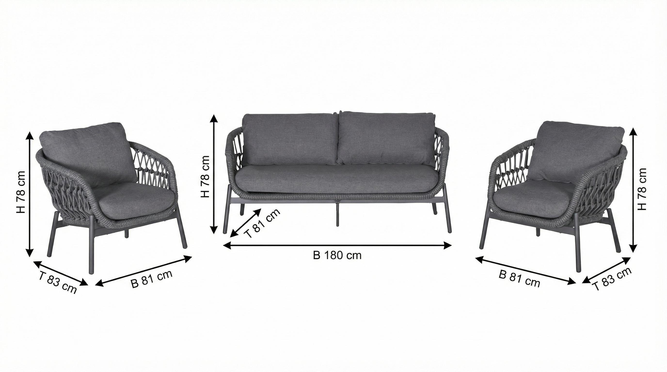 LC GARDEN Gartenlounge BARI