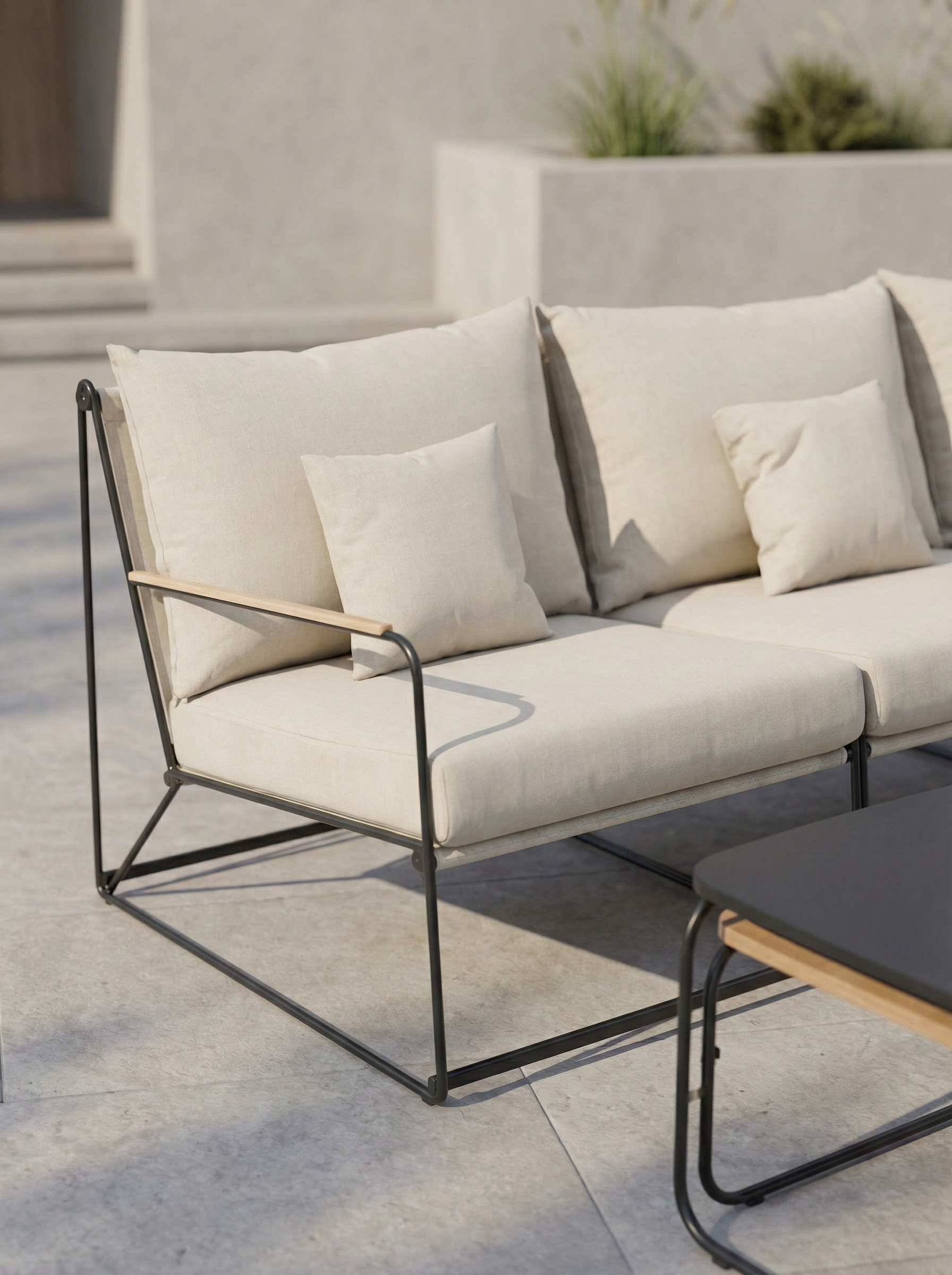 FAEE Ensemble de salon de jardin LEVANZO