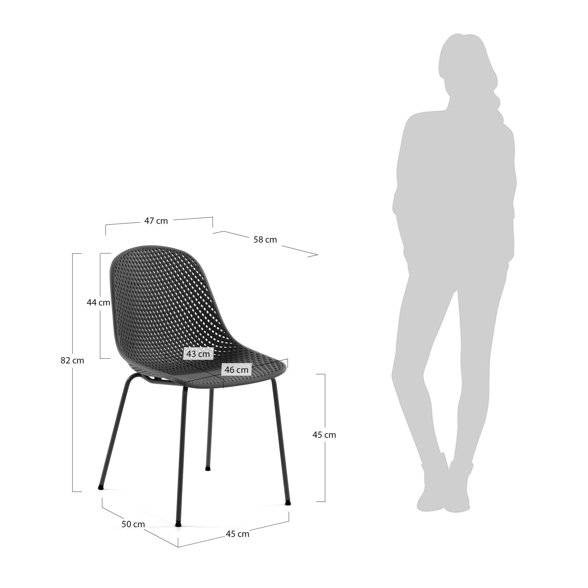 KAVE HOME Chaise de jardin QUINBY