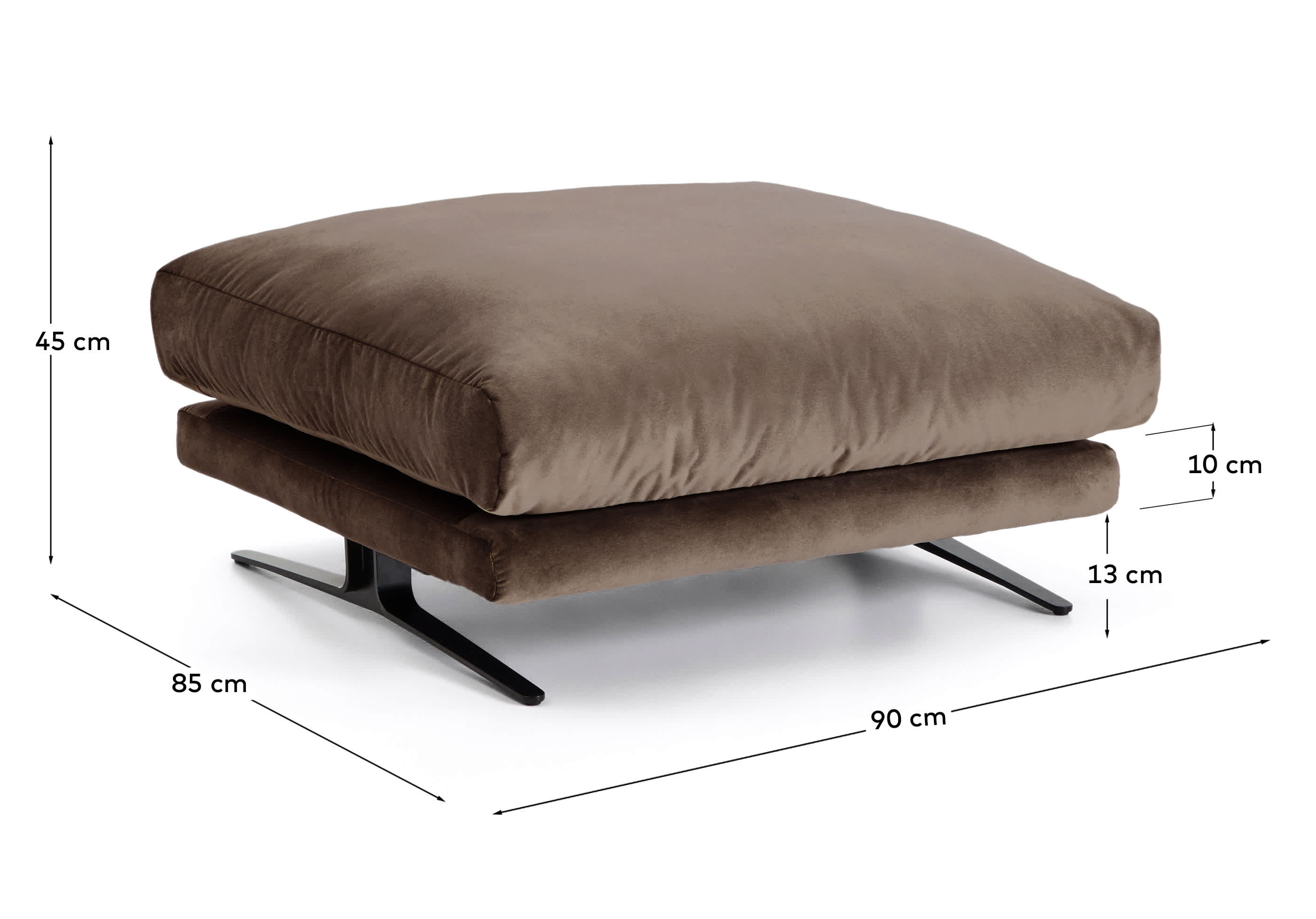 KAVE HOME Fußhocker VELIRO
