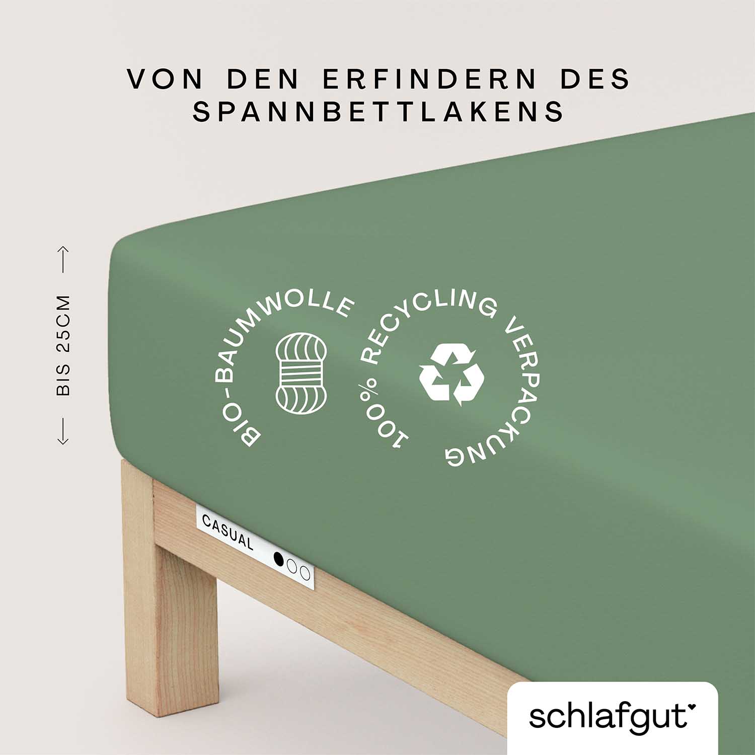 SCHLAFGUT fitted sheet CASUAL