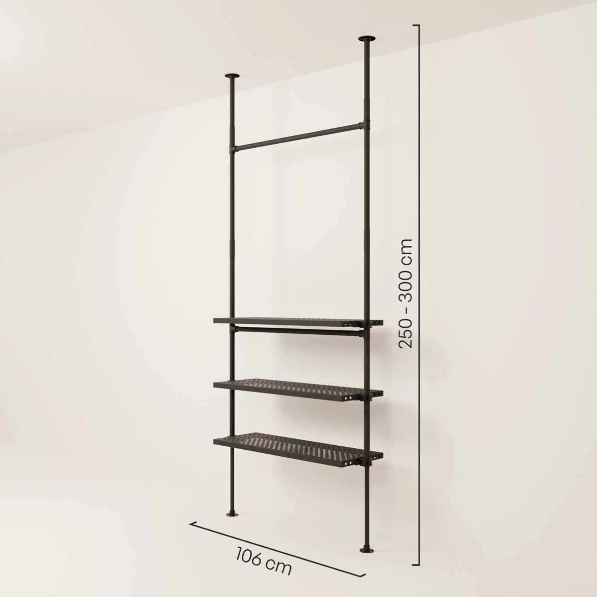 PAMO LOFT 1 METAL clothes rail system