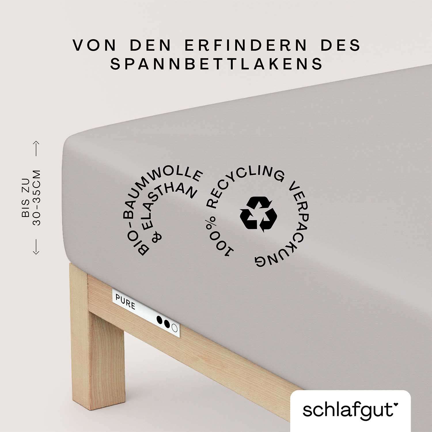SCHLAFGUT Boxspring-Spannbettlaken PURE