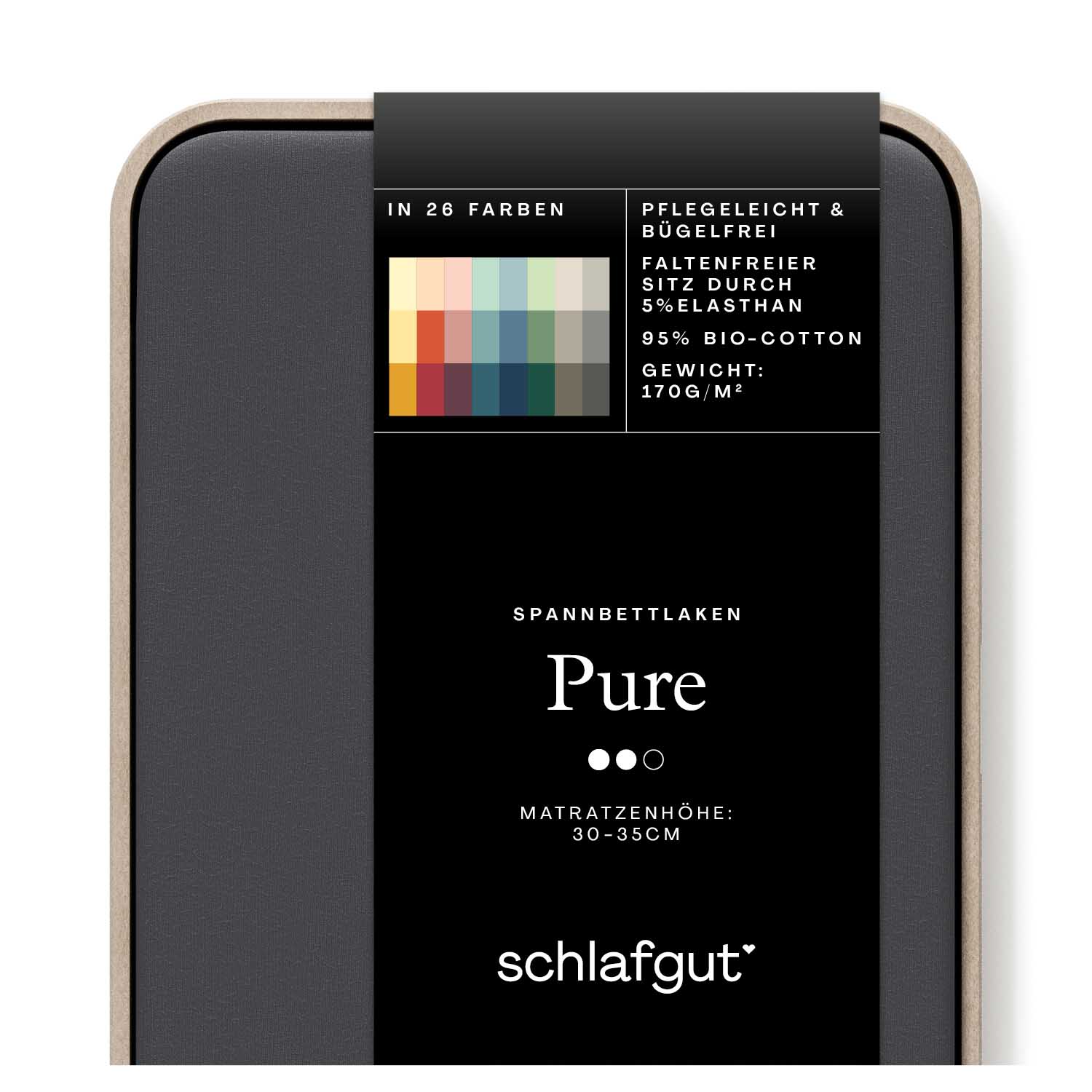 SCHLAFGUT Boxspring-Spannbettlaken PURE