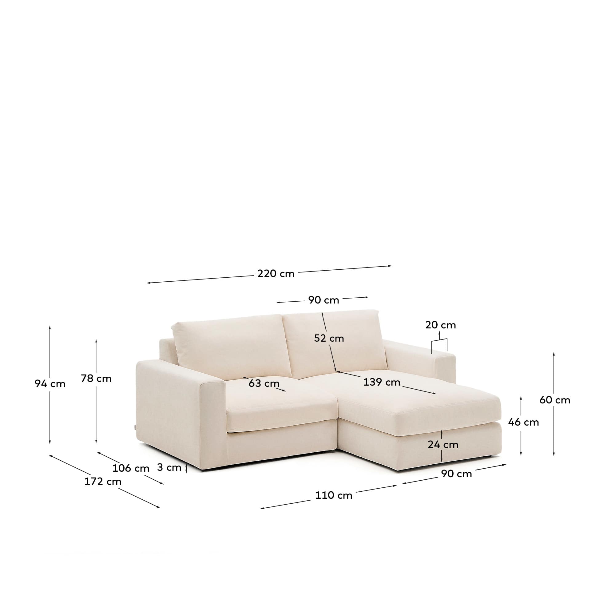 KAVE HOME Sofa ALEA