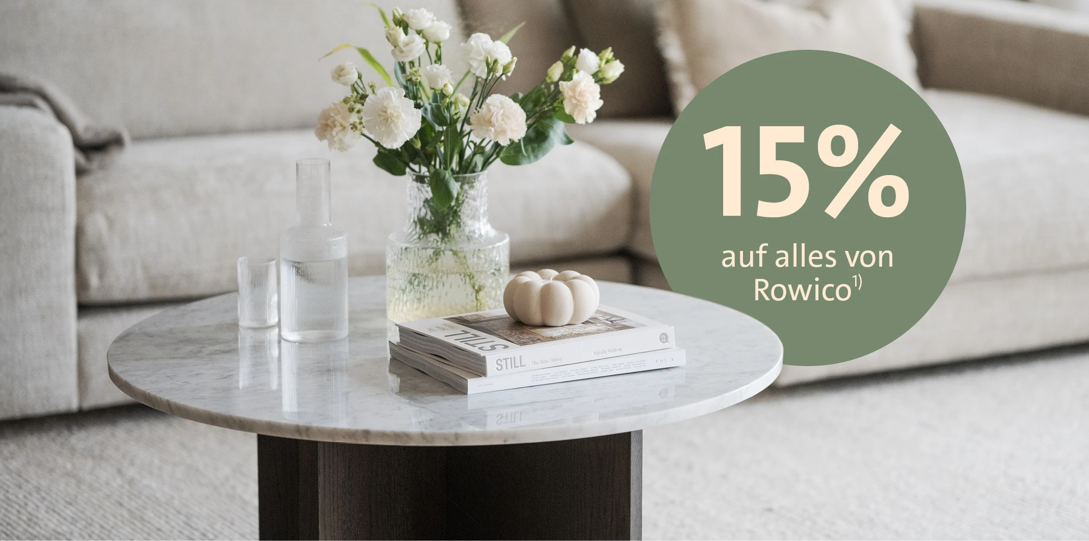 15 % auf auf das gesamte Rowico Sortiment