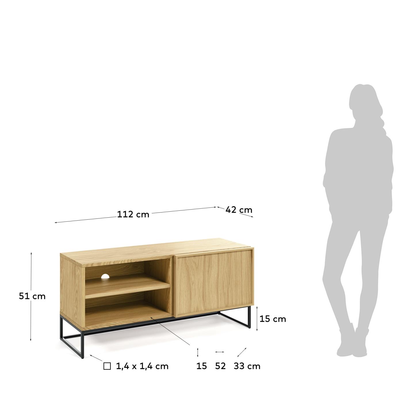 KAVE HOME Lowboard TAIANA KAVE HOME TV-Möbel TAIANA