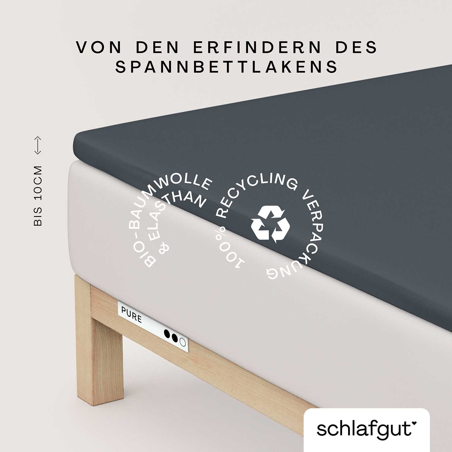 SCHLAFGUT Topper fitted sheet PURE